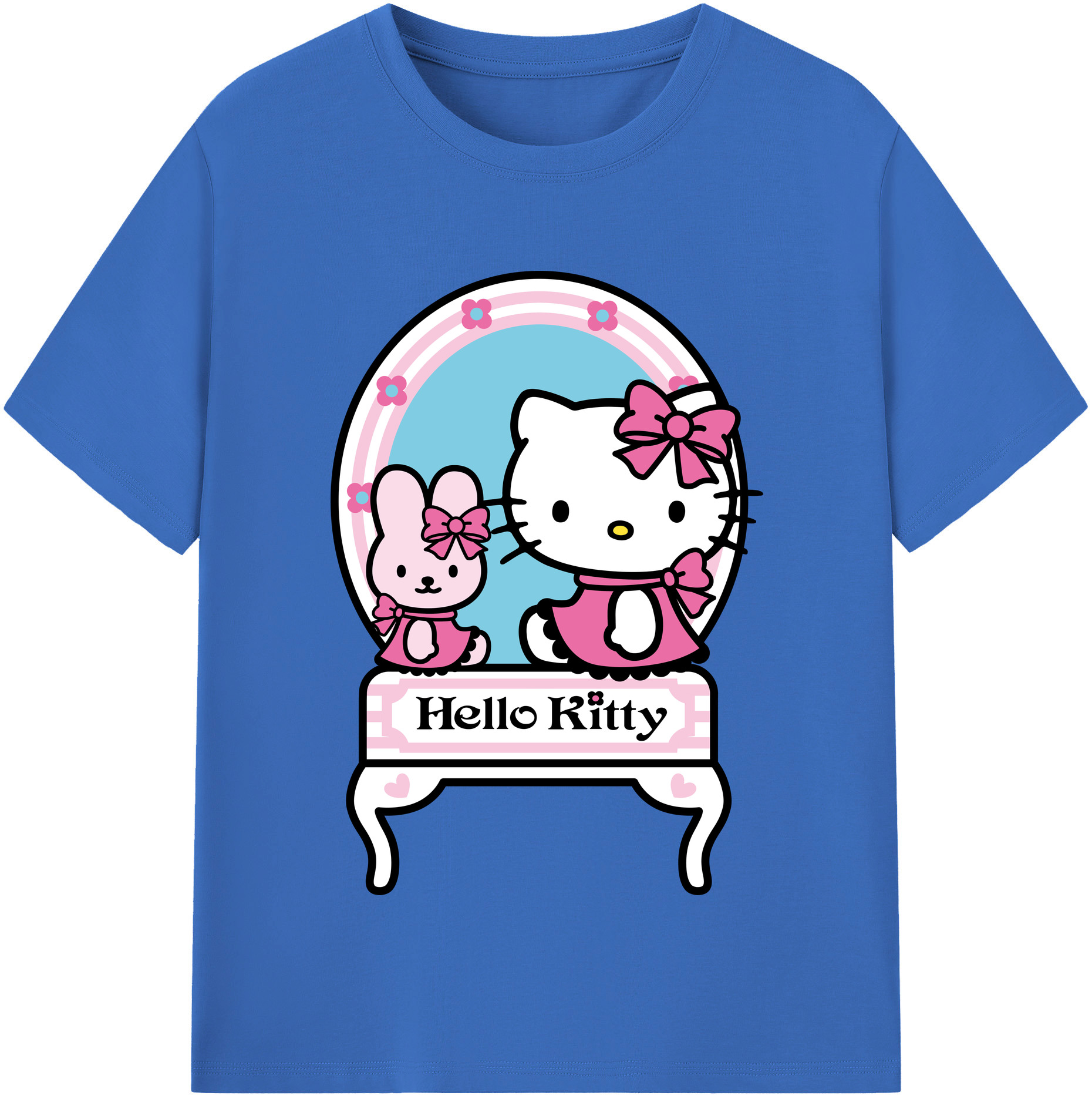 （画像用） Hello Kitty ハローキティ 綿100％半袖Tシャツ（フロントプリント）