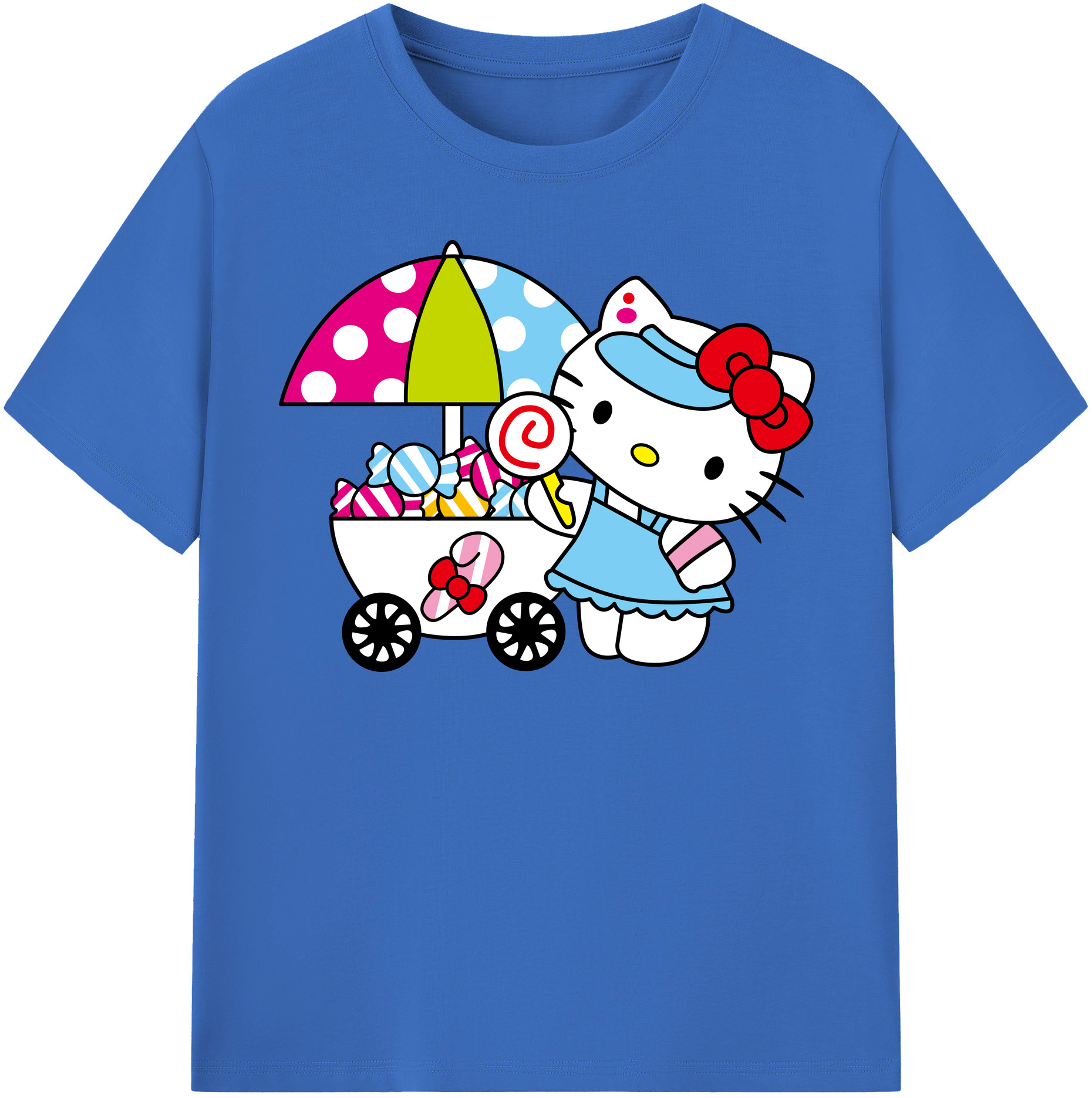 （画像用） Hello Kitty ハローキティ 綿100％半袖Tシャツ（フロントプリント）