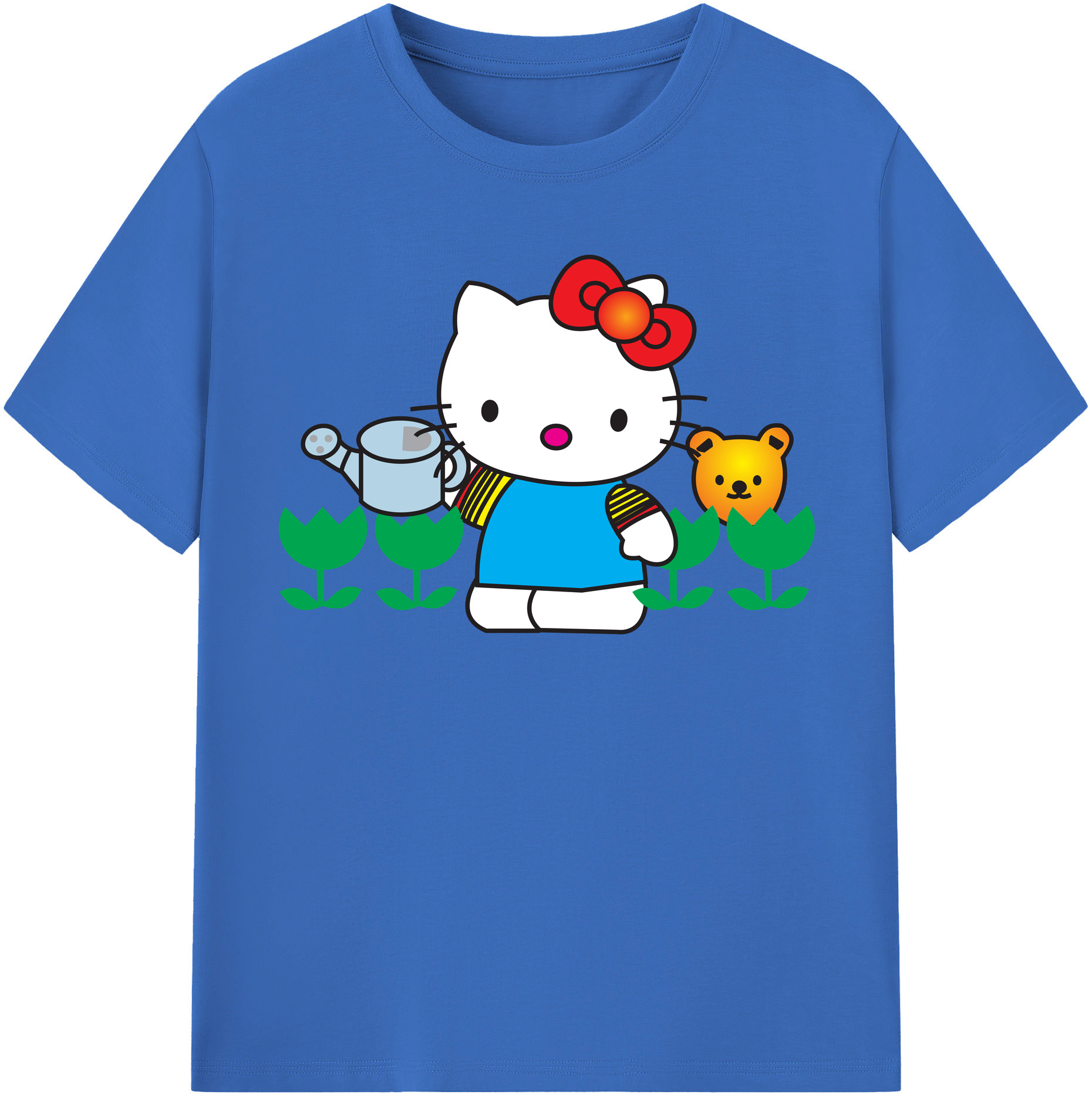 （画像用） Hello Kitty ハローキティ 綿100％半袖Tシャツ（フロントプリント）