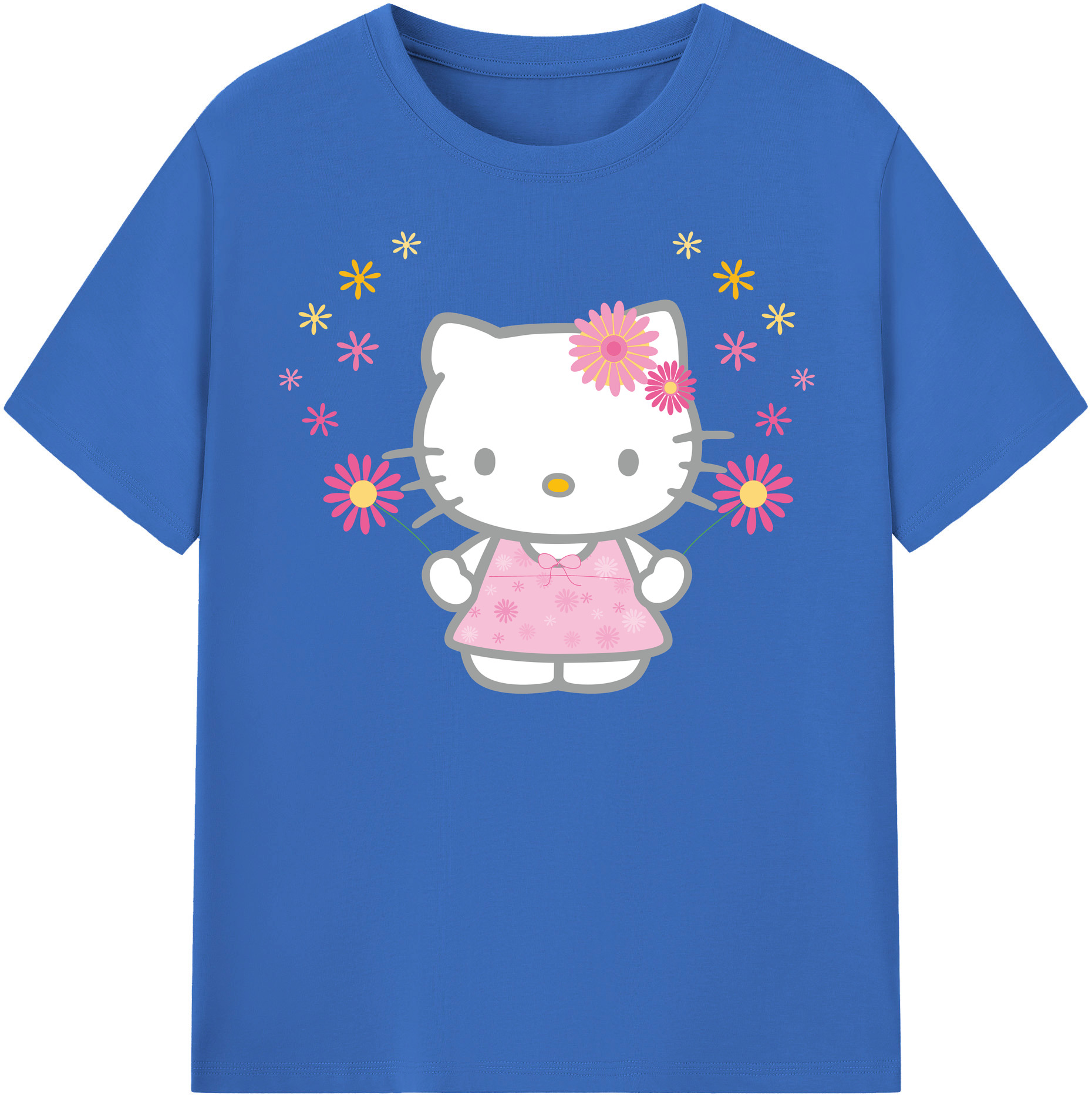 （画像用） Hello Kitty ハローキティ 綿100％半袖Tシャツ（フロントプリント）