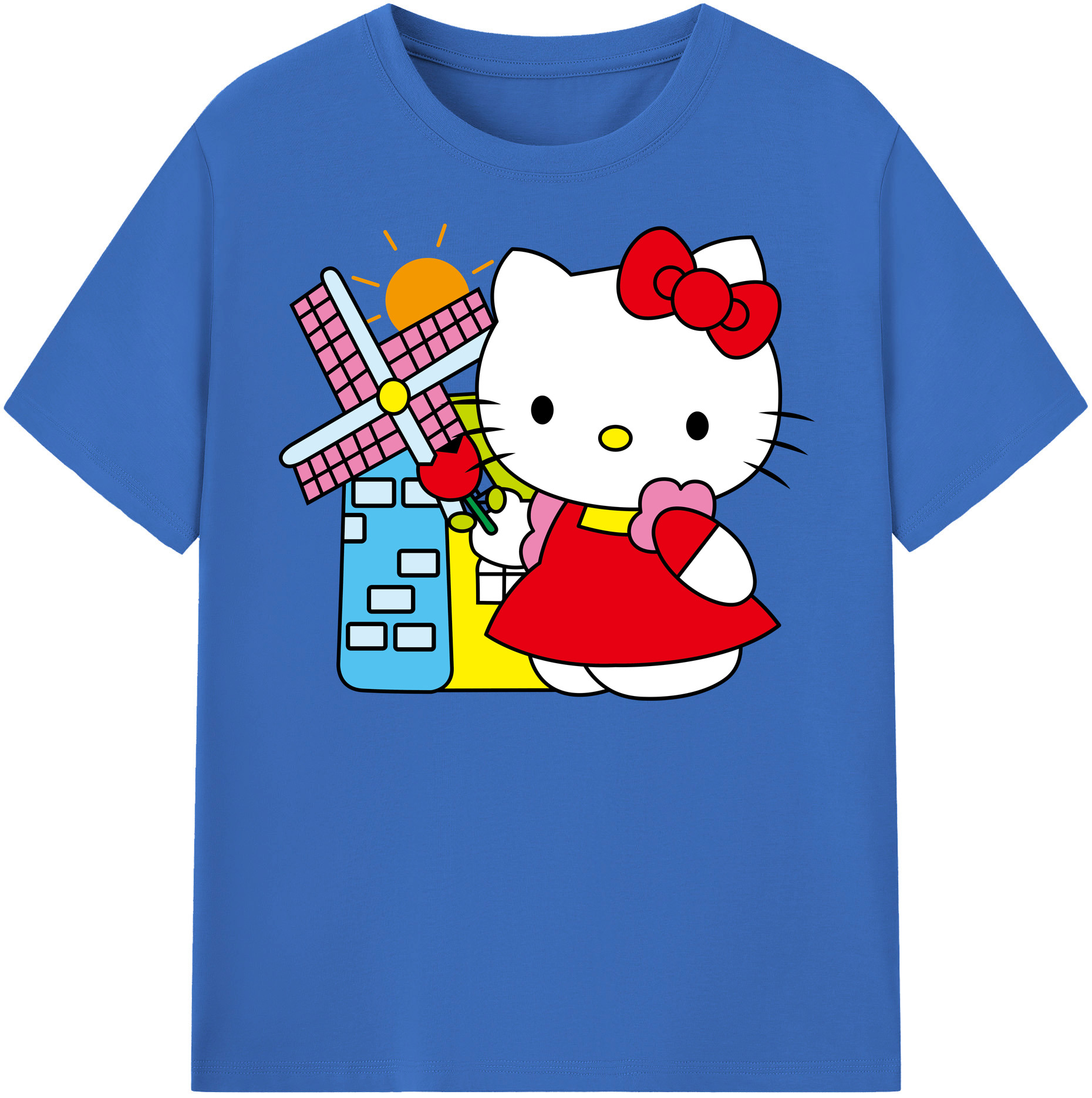 （画像用） Hello Kitty ハローキティ 綿100％半袖Tシャツ（フロントプリント）