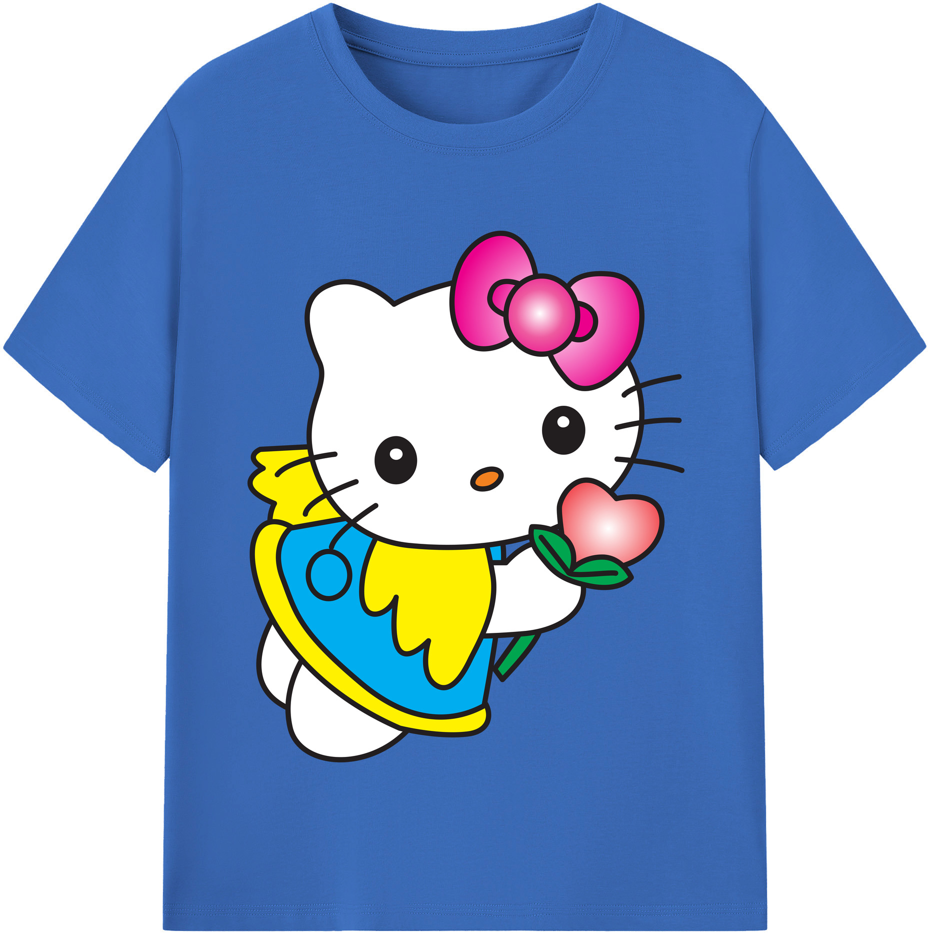 （画像用） Hello Kitty ハローキティ 綿100％半袖Tシャツ（フロントプリント）