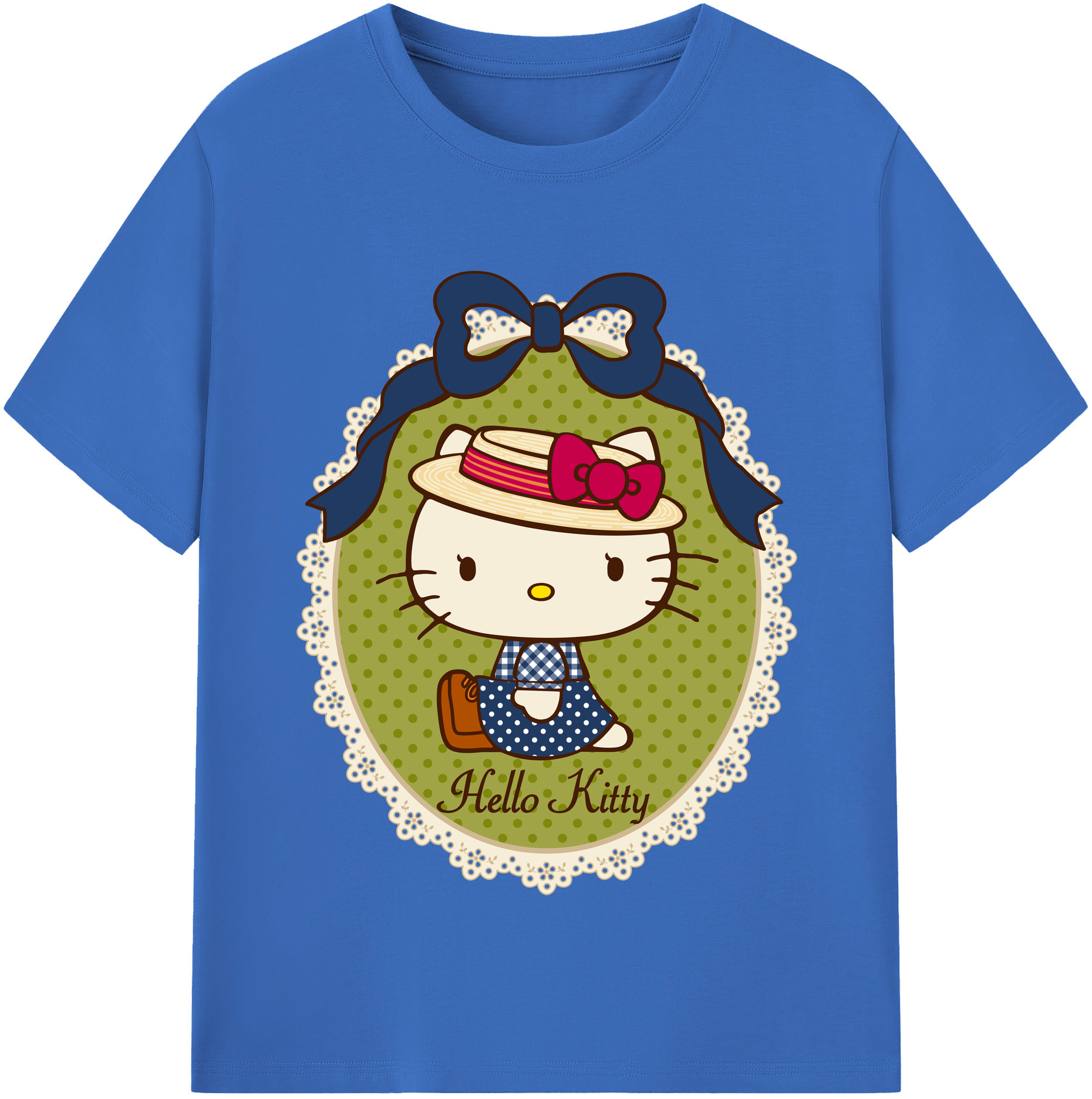 （画像用） Hello Kitty ハローキティ 綿100％半袖Tシャツ（フロントプリント）