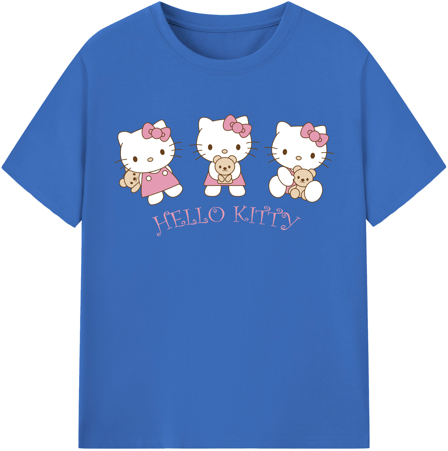 （画像用） Hello Kitty ハローキティ 綿100％半袖Tシャツ（フロントプリント）