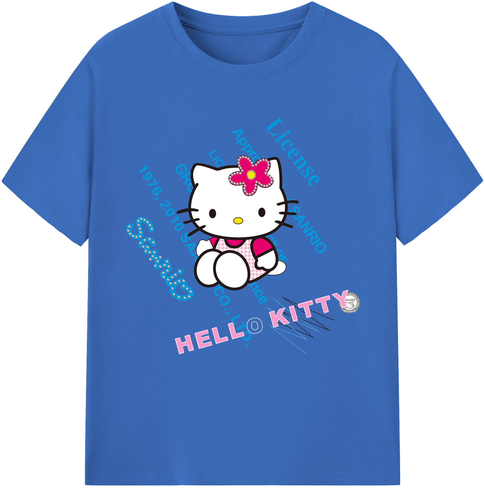 （画像用） Hello Kitty ハローキティ 綿100％半袖Tシャツ（フロントプリント）