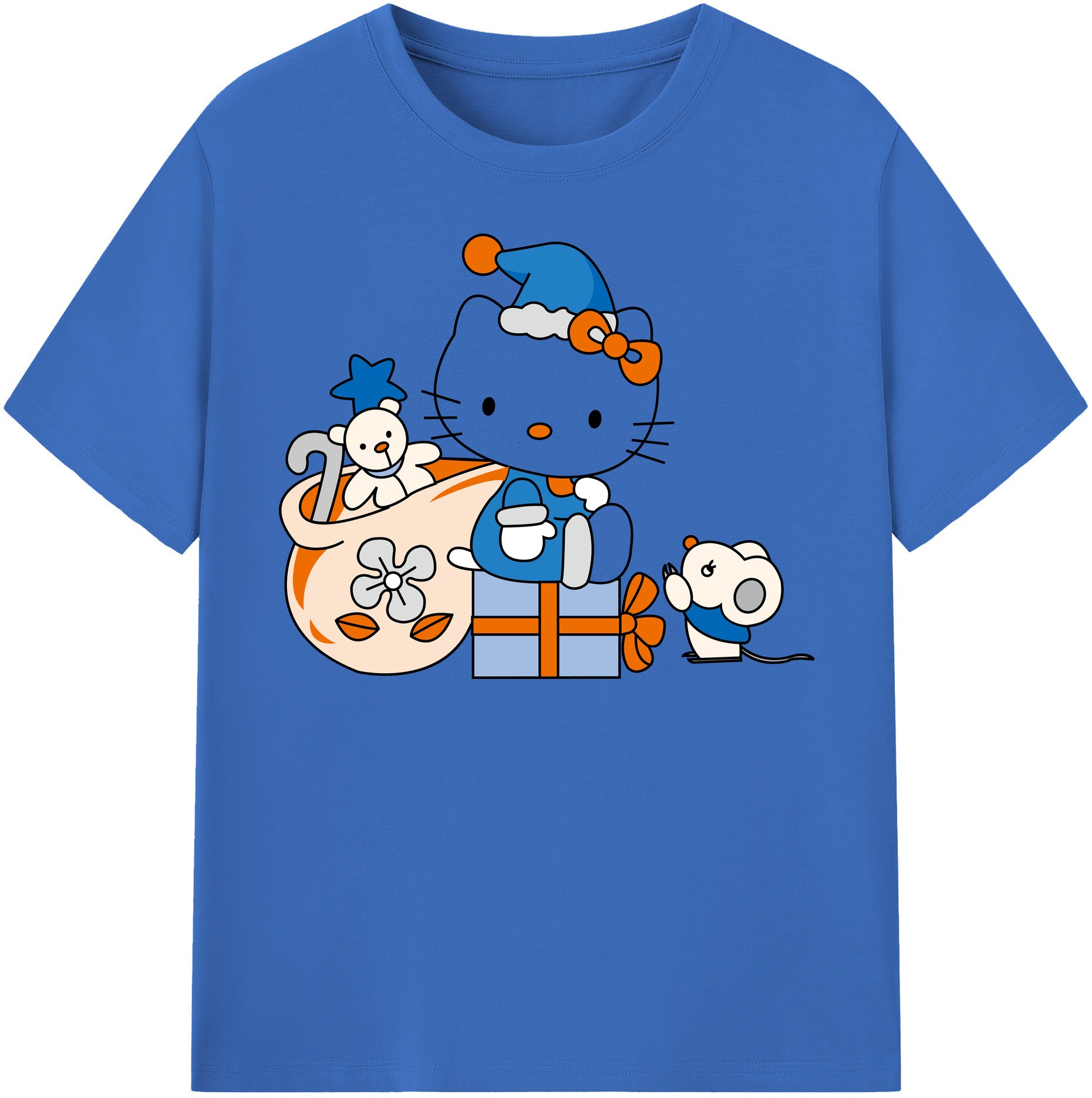 （画像用） Hello Kitty ハローキティ 綿100％半袖Tシャツ（フロントプリント）