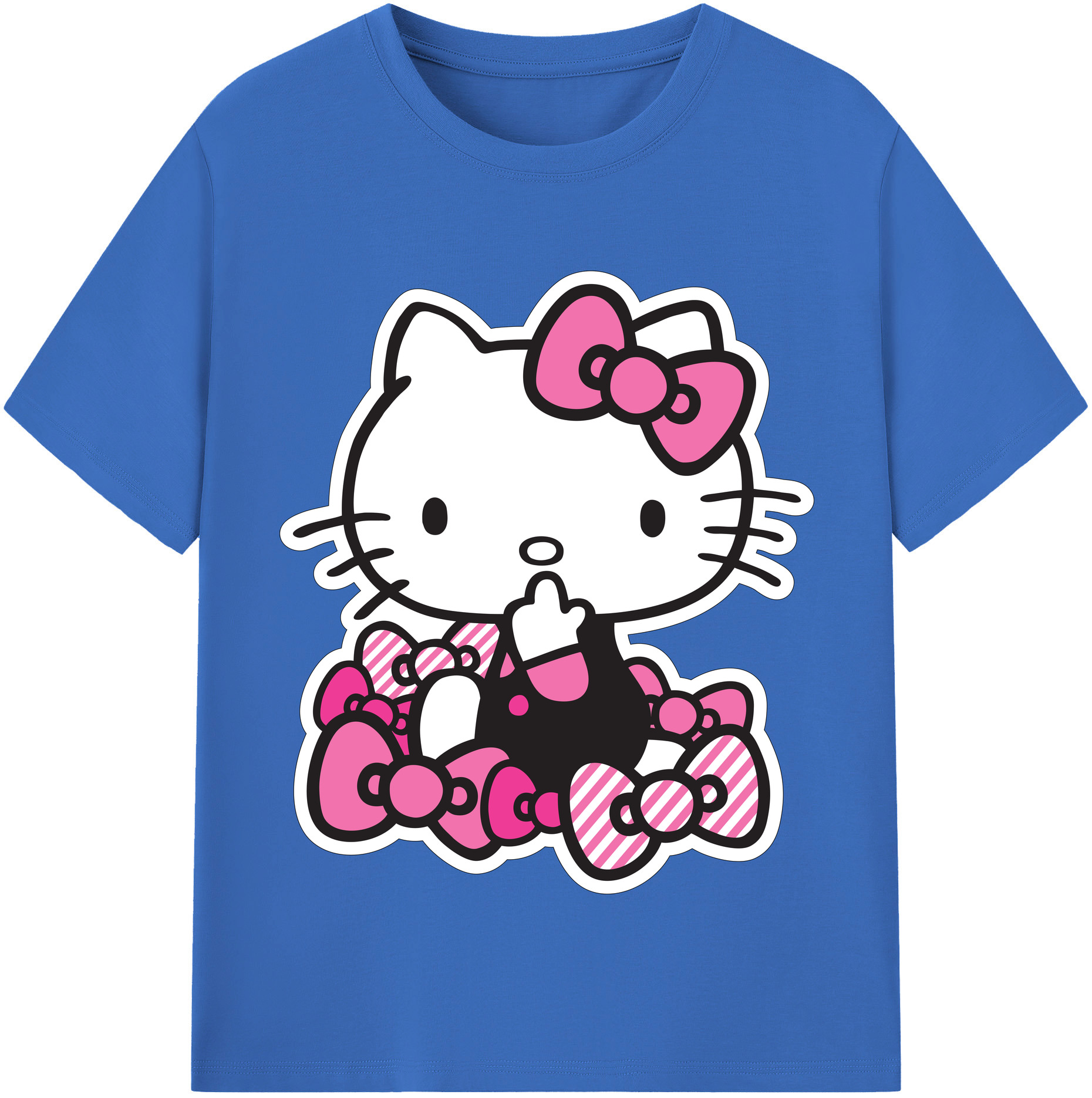 （画像用） Hello Kitty ハローキティ 綿100％半袖Tシャツ（フロントプリント）