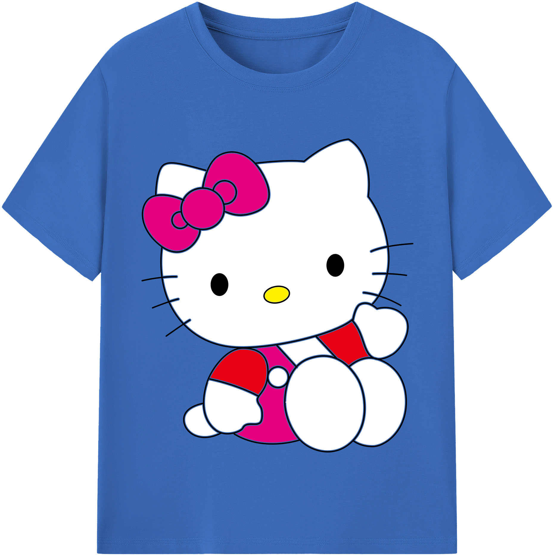 （画像用） Hello Kitty ハローキティ 綿100％半袖Tシャツ（フロントプリント）