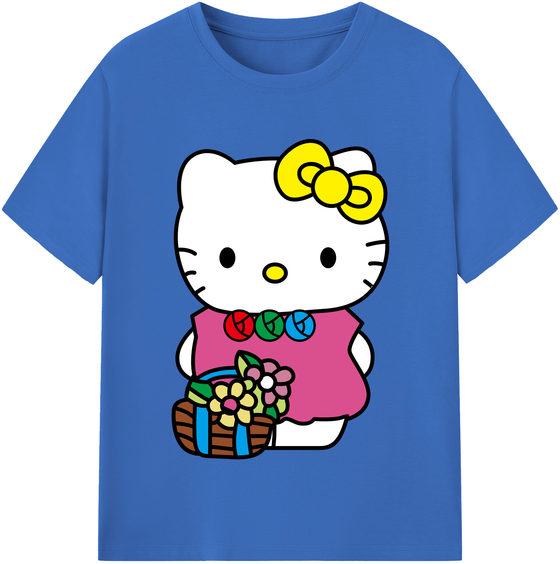 （画像用） Hello Kitty ハローキティ 綿100％半袖Tシャツ（フロントプリント）
