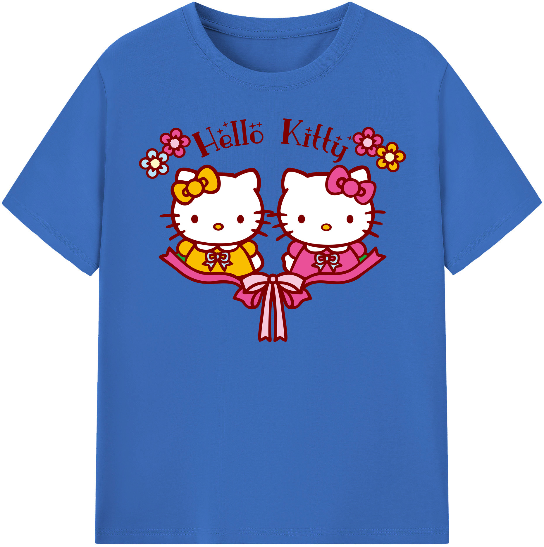 （画像用） Hello Kitty ハローキティ 綿100％半袖Tシャツ（フロントプリント）