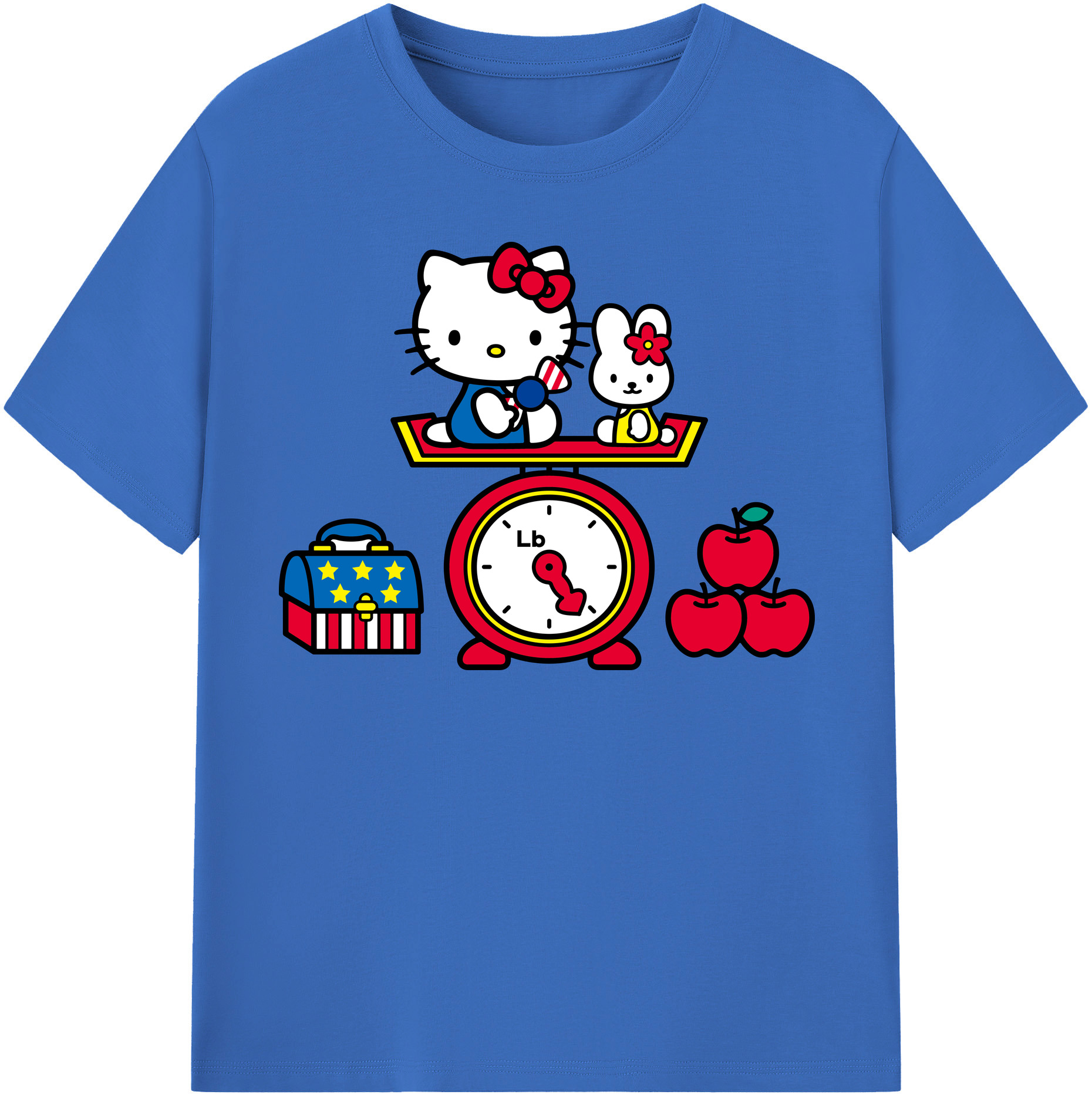 （画像用） Hello Kitty ハローキティ 綿100％半袖Tシャツ（フロントプリント）