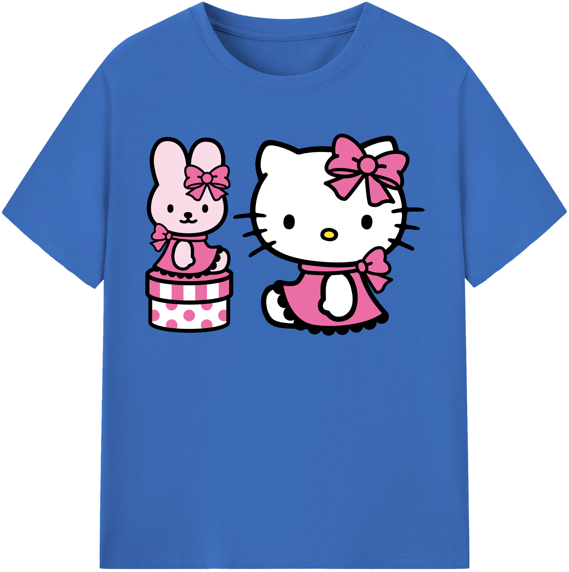 （画像用） Hello Kitty ハローキティ 綿100％半袖Tシャツ（フロントプリント）