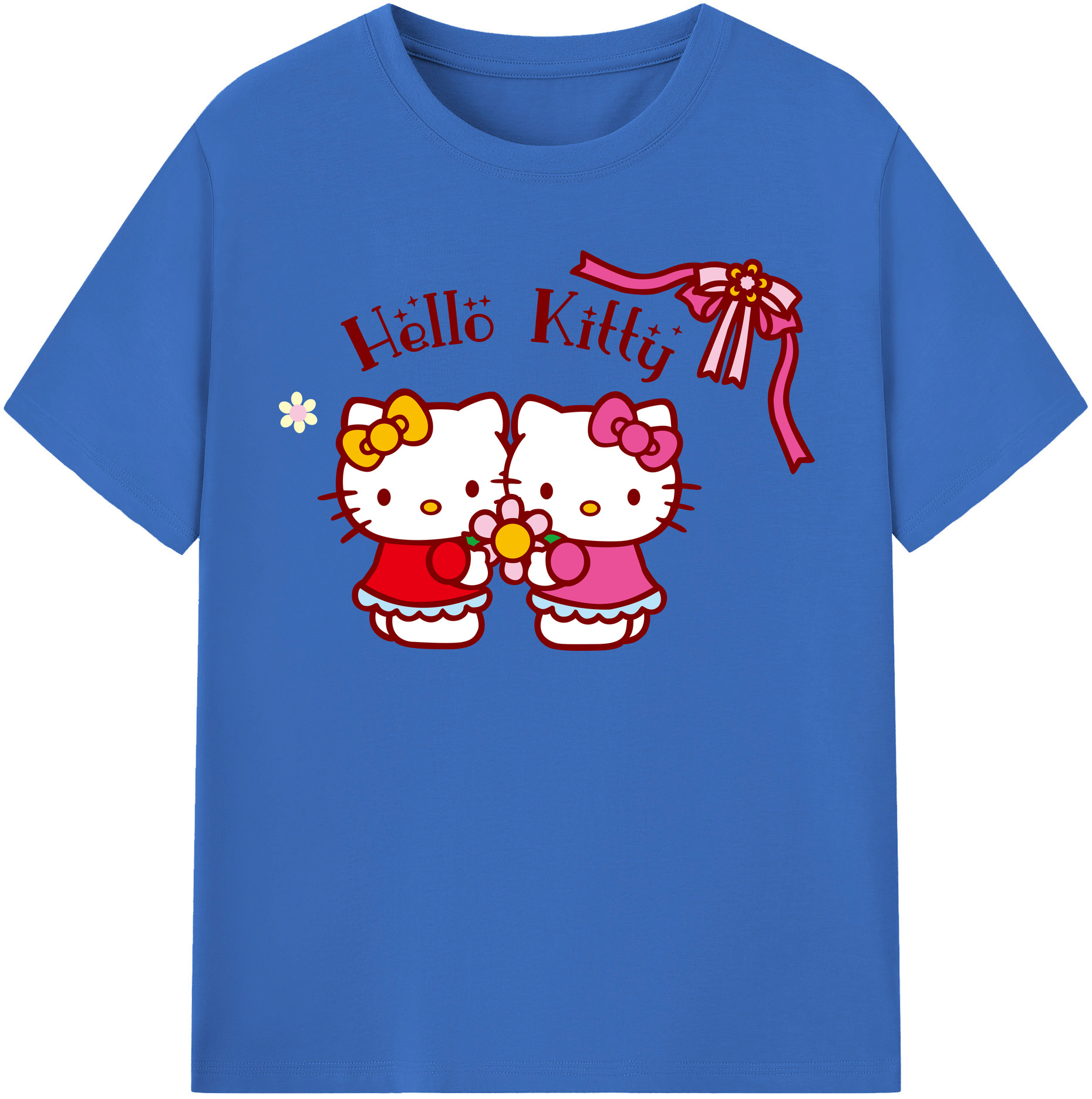 （画像用） Hello Kitty ハローキティ 綿100％半袖Tシャツ（フロントプリント）