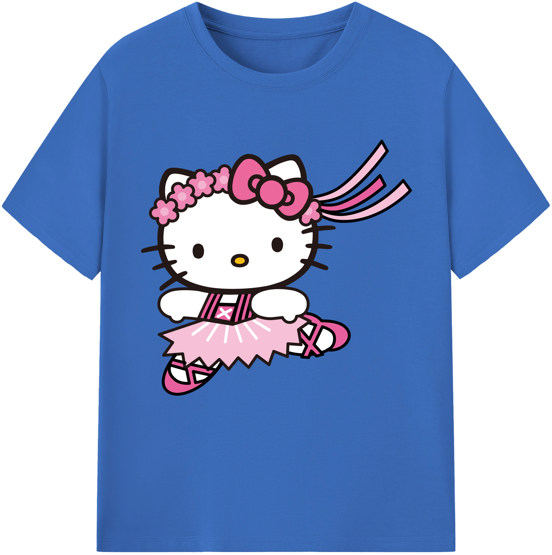 （画像用） Hello Kitty ハローキティ 綿100％半袖Tシャツ（フロントプリント）
