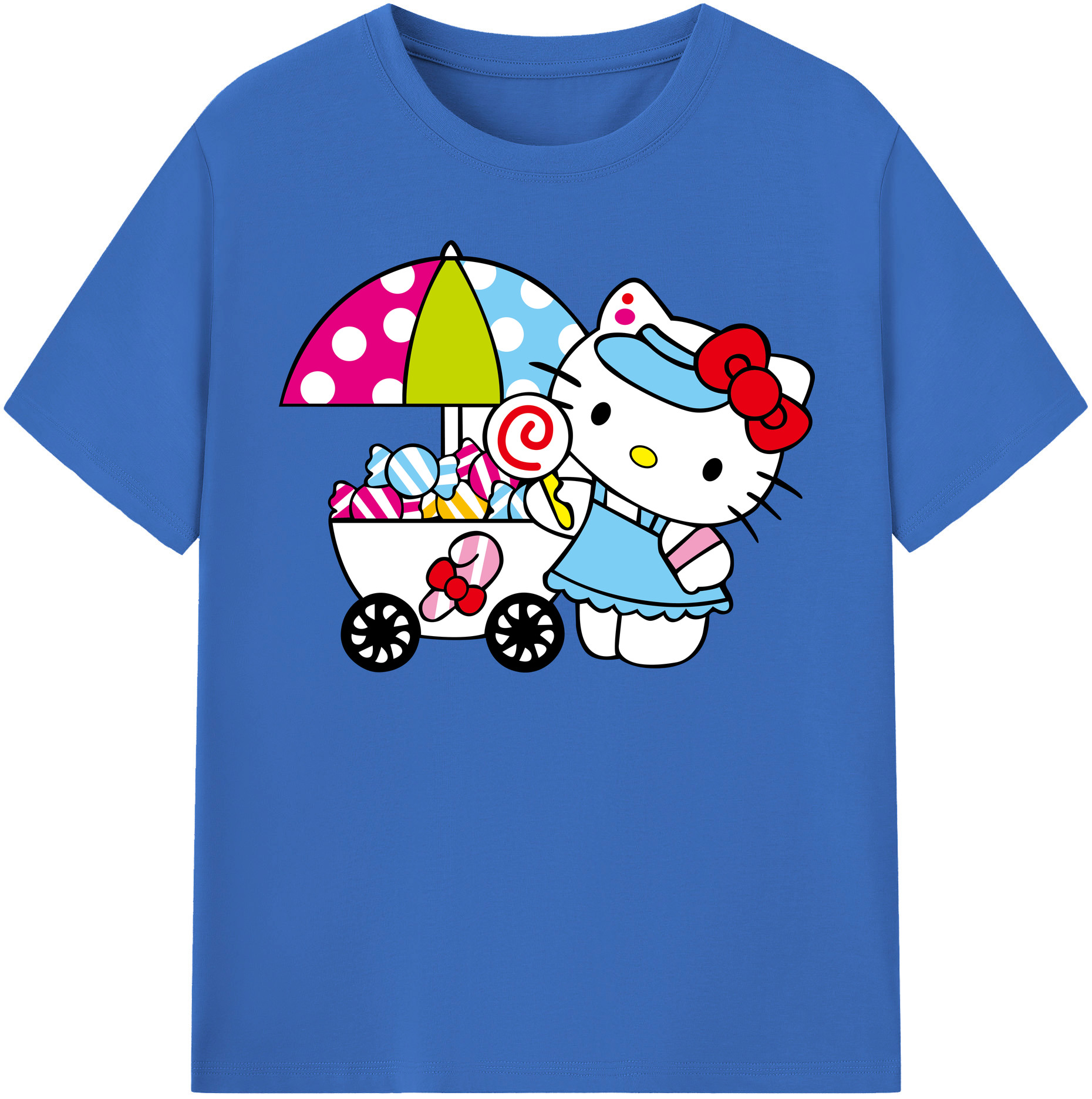 （画像用） Hello Kitty ハローキティ 綿100％半袖Tシャツ（フロントプリント）