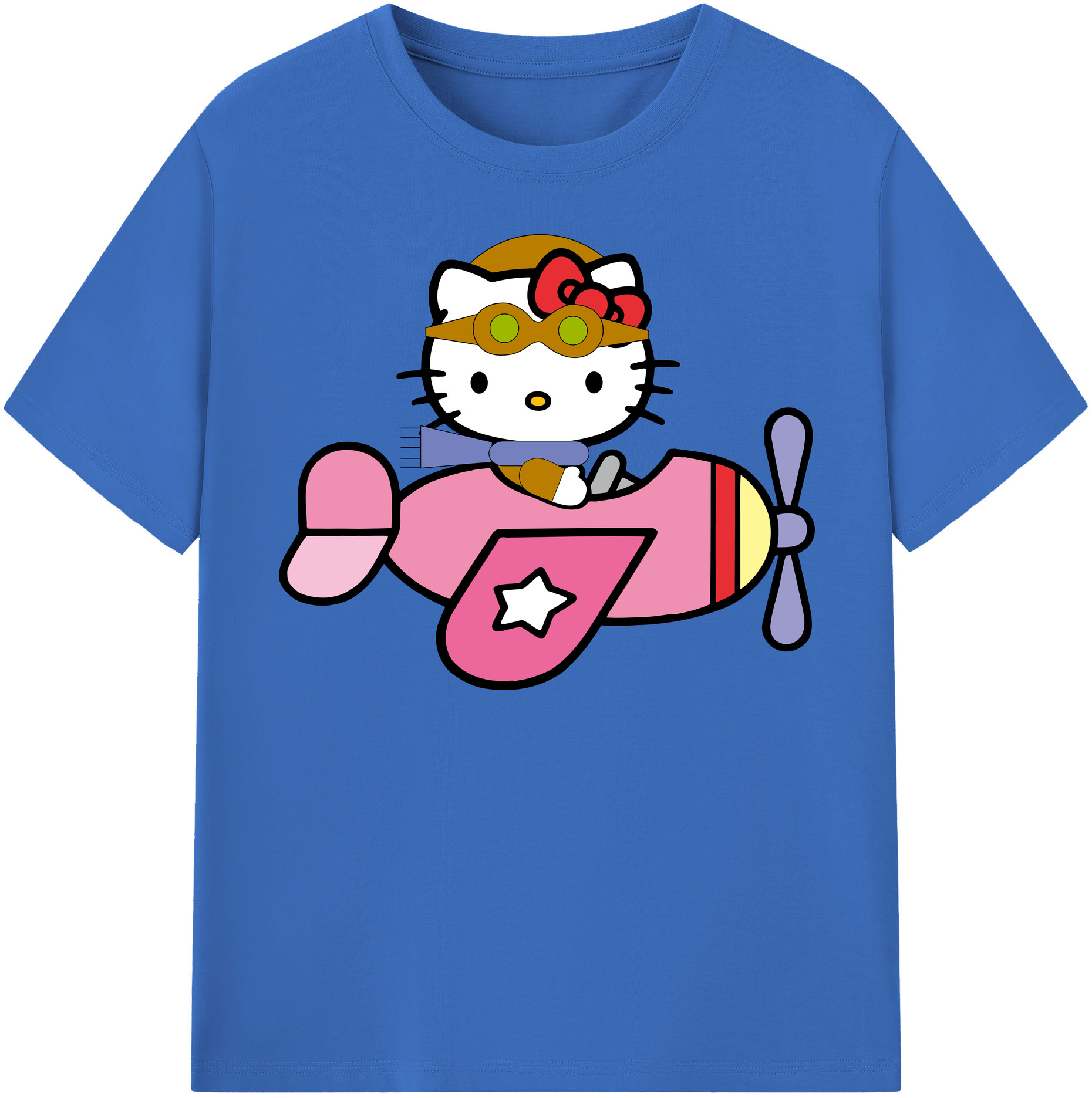 （画像用） Hello Kitty ハローキティ 綿100％半袖Tシャツ（フロントプリント）