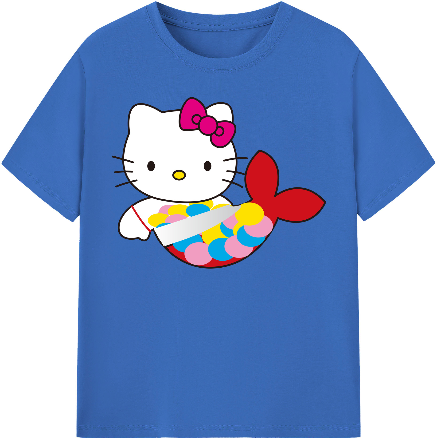 （画像用） Hello Kitty ハローキティ 綿100％半袖Tシャツ（フロントプリント）