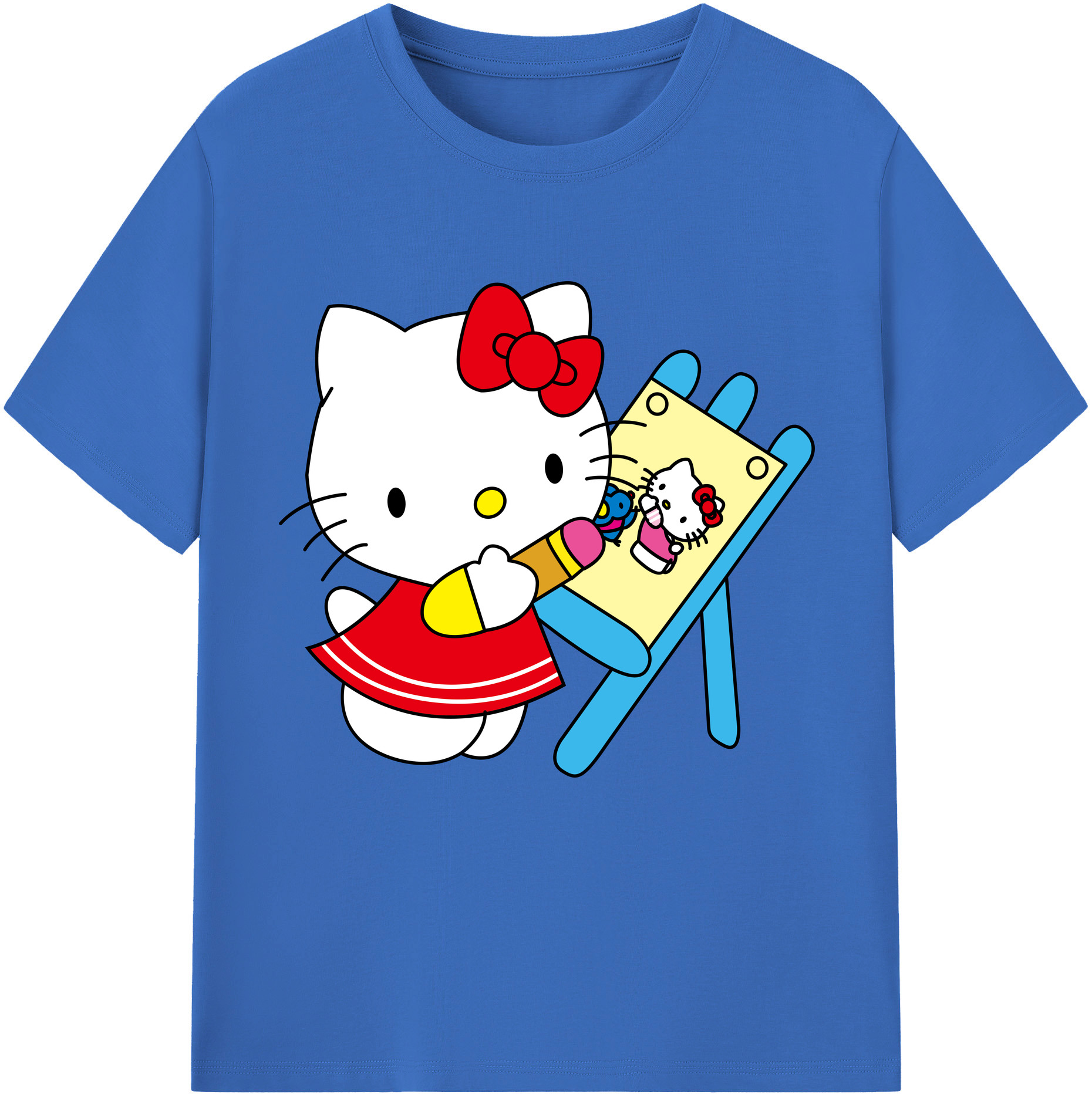 （画像用） Hello Kitty ハローキティ 綿100％半袖Tシャツ（フロントプリント）