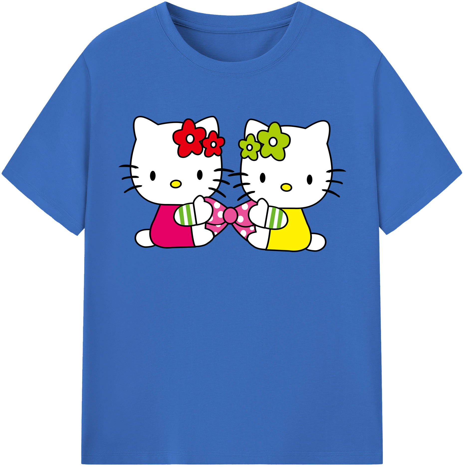 （画像用） Hello Kitty ハローキティ 綿100％半袖Tシャツ（フロントプリント）
