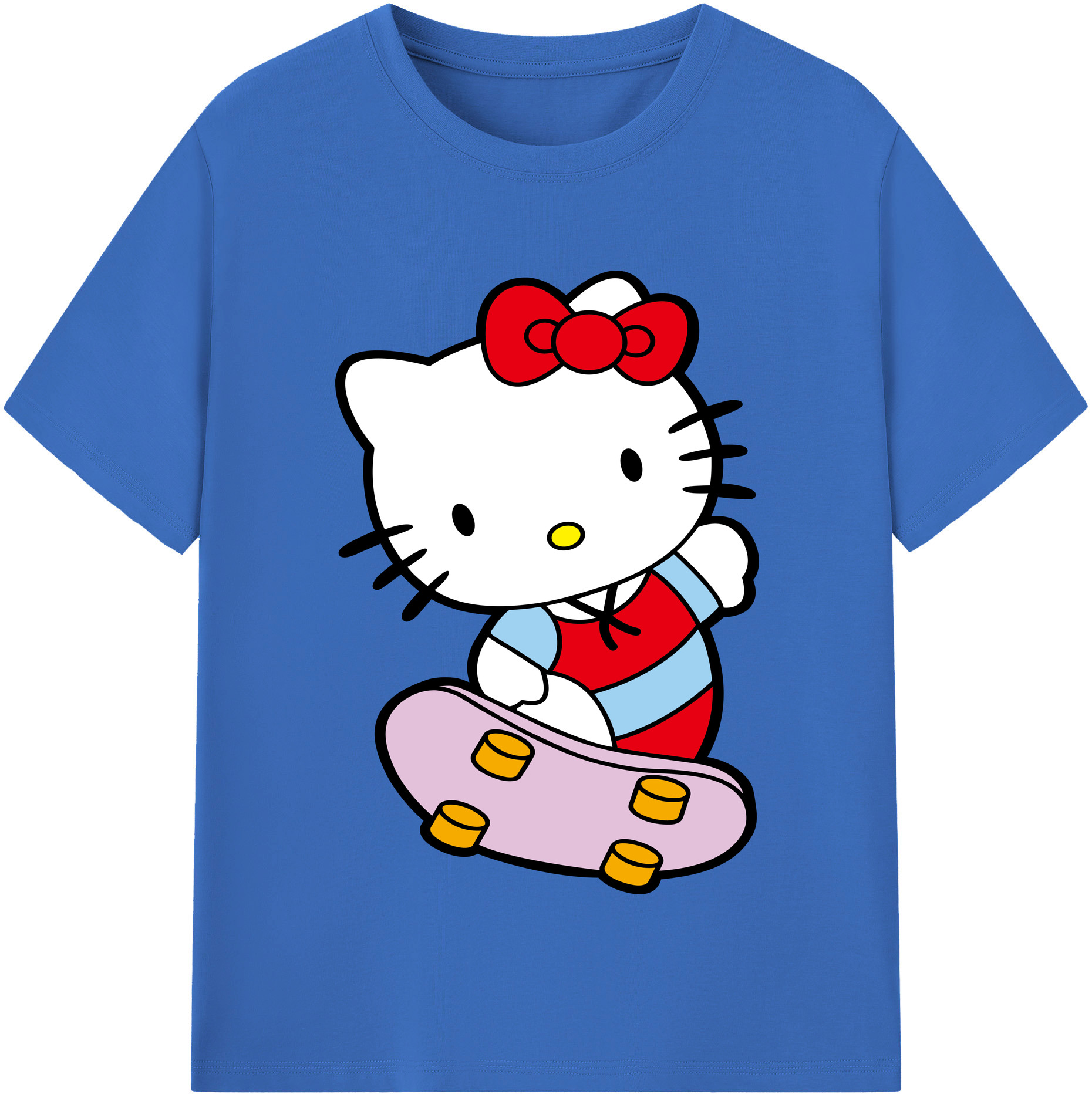 （画像用） Hello Kitty ハローキティ 綿100％半袖Tシャツ（フロントプリント）