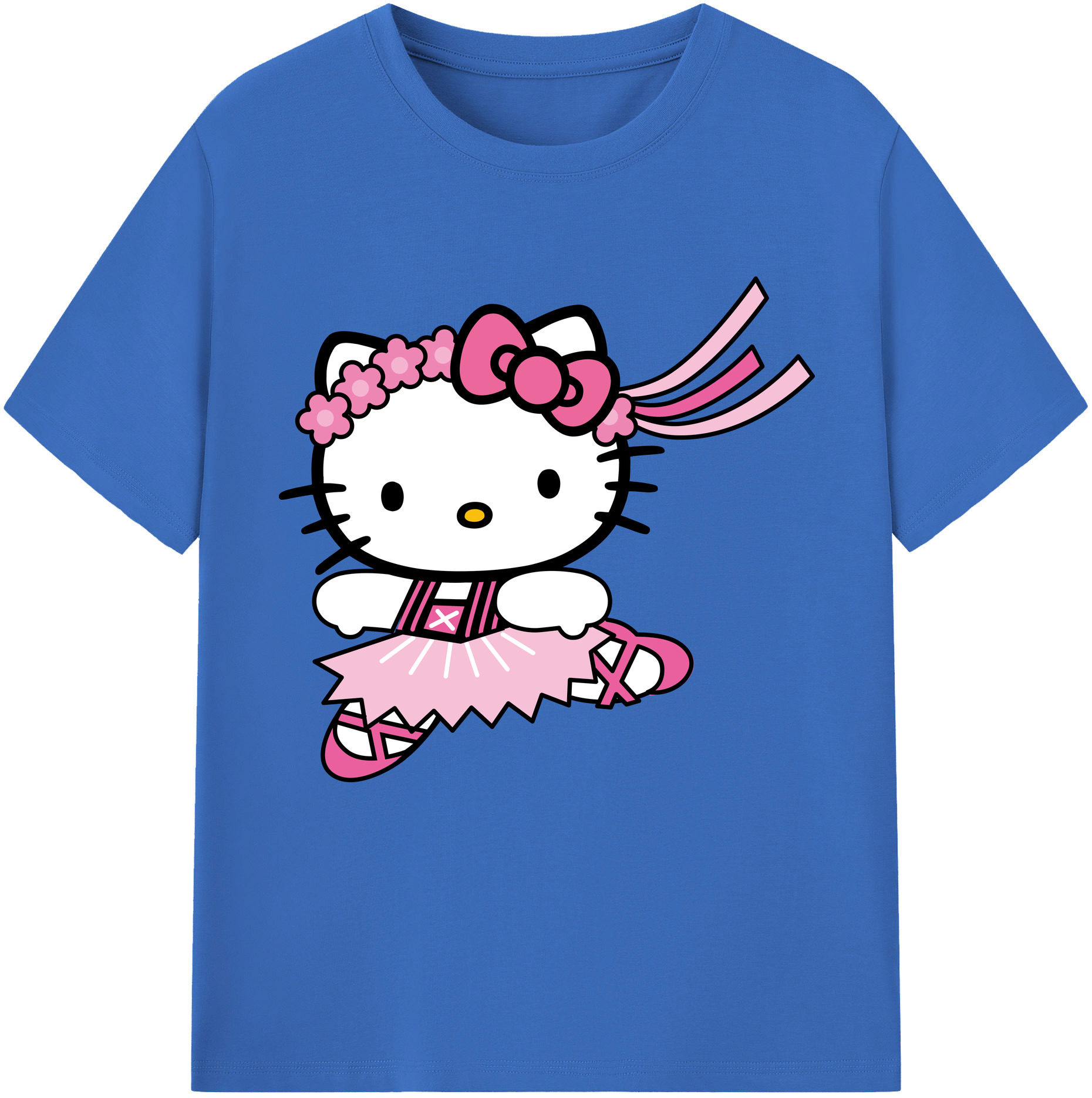 （画像用） Hello Kitty ハローキティ 綿100％半袖Tシャツ（フロントプリント）