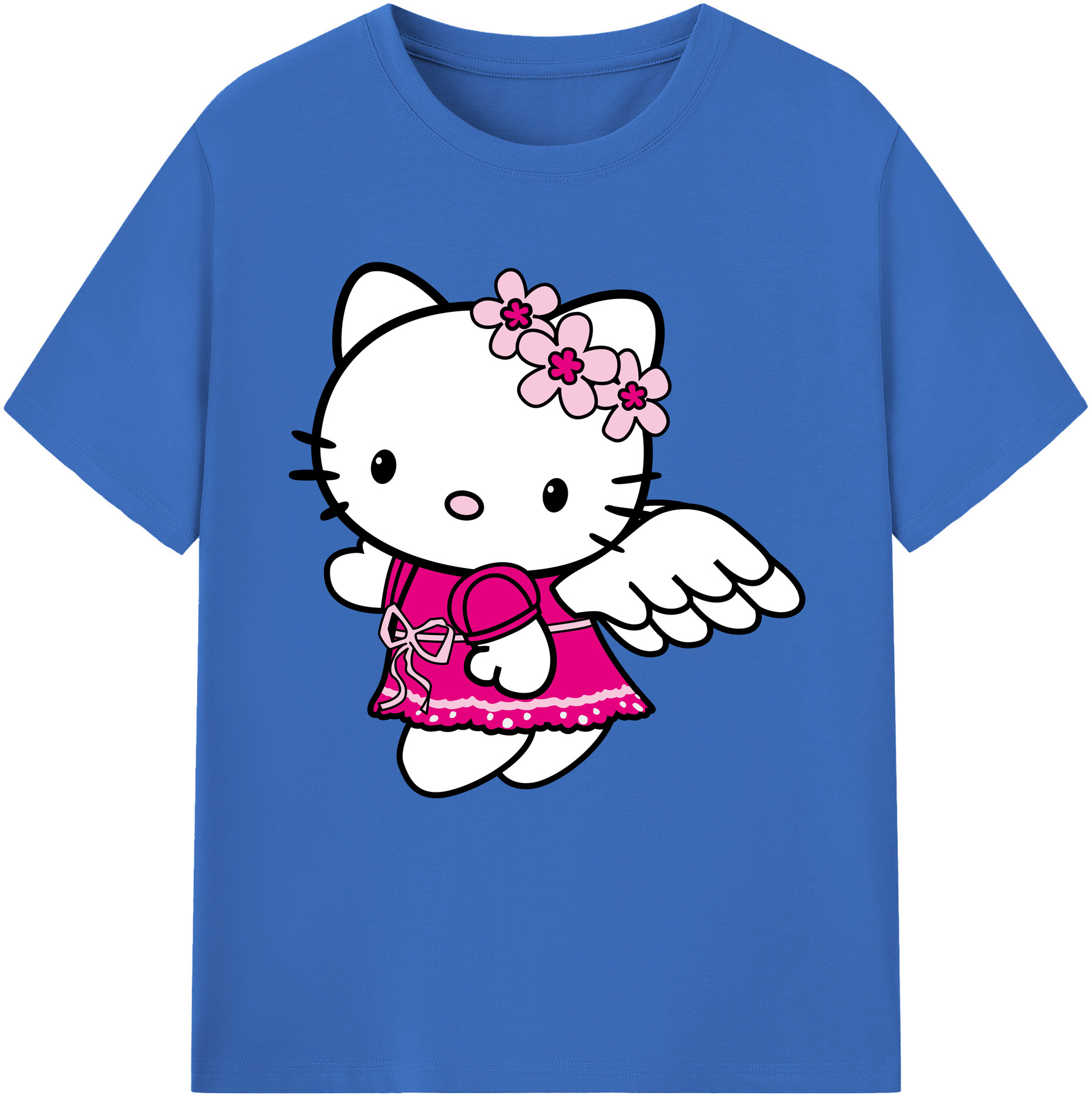 （画像用） Hello Kitty ハローキティ 綿100％半袖Tシャツ（フロントプリント）