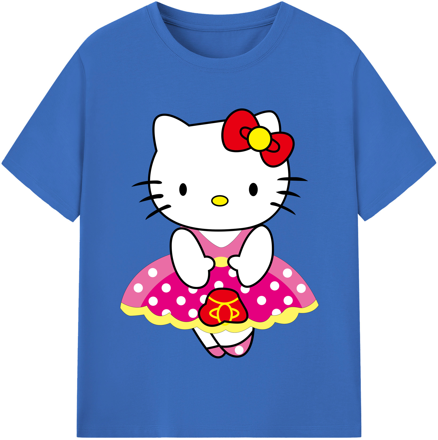 （画像用） Hello Kitty ハローキティ 綿100％半袖Tシャツ（フロントプリント）