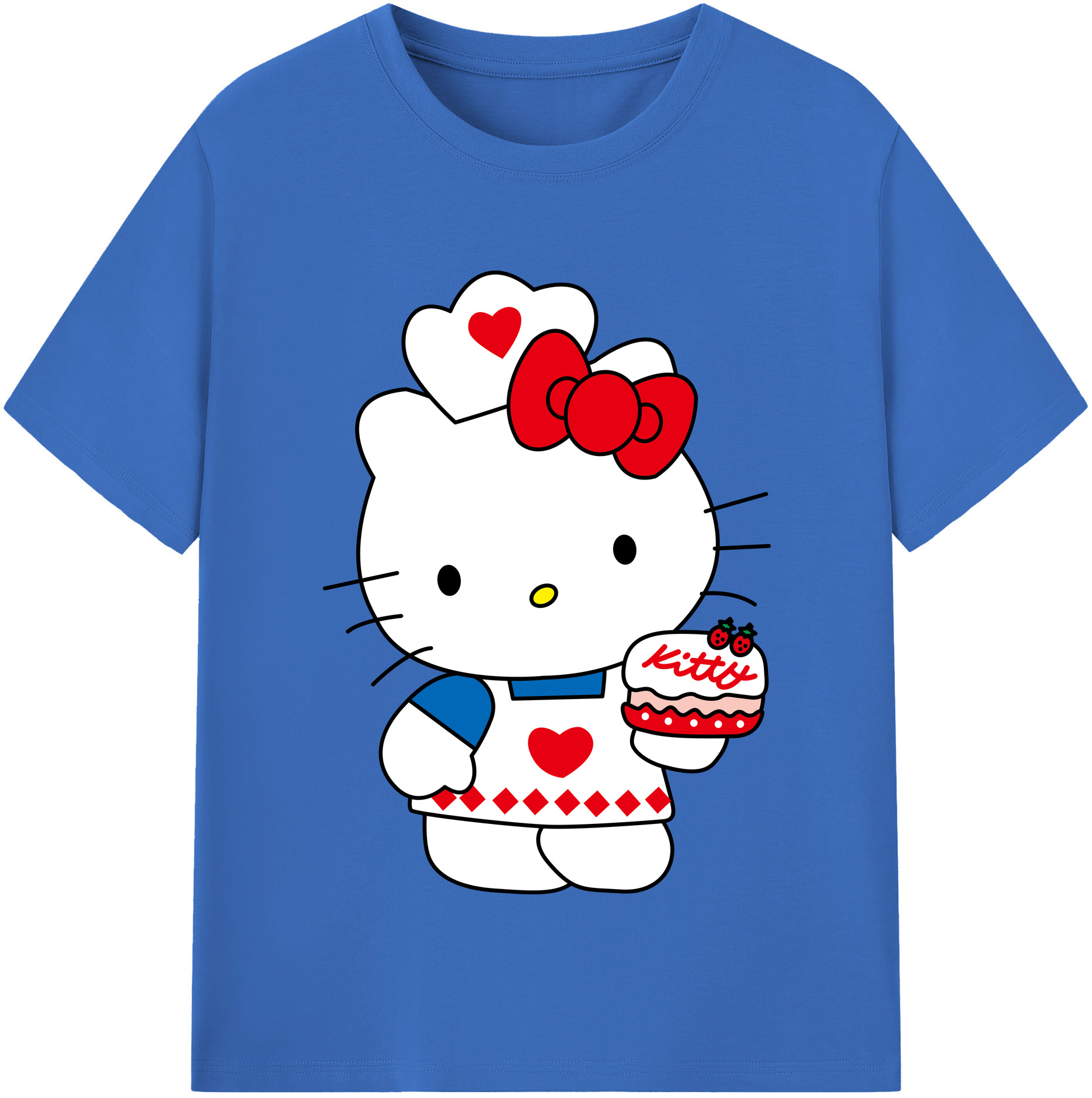 （画像用） Hello Kitty ハローキティ 綿100％半袖Tシャツ（フロントプリント）
