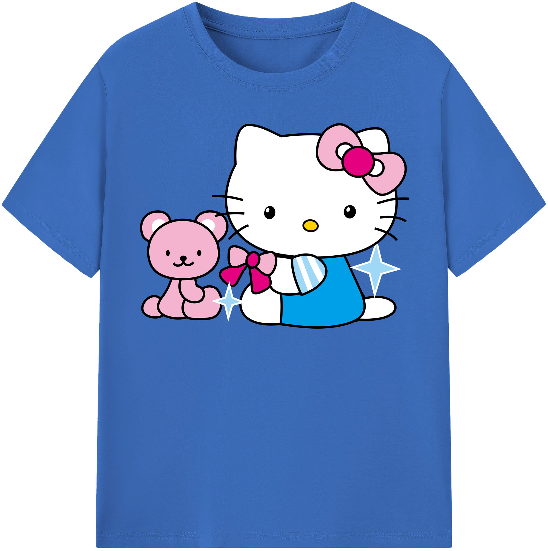 （画像用） Hello Kitty ハローキティ 綿100％半袖Tシャツ（フロントプリント）