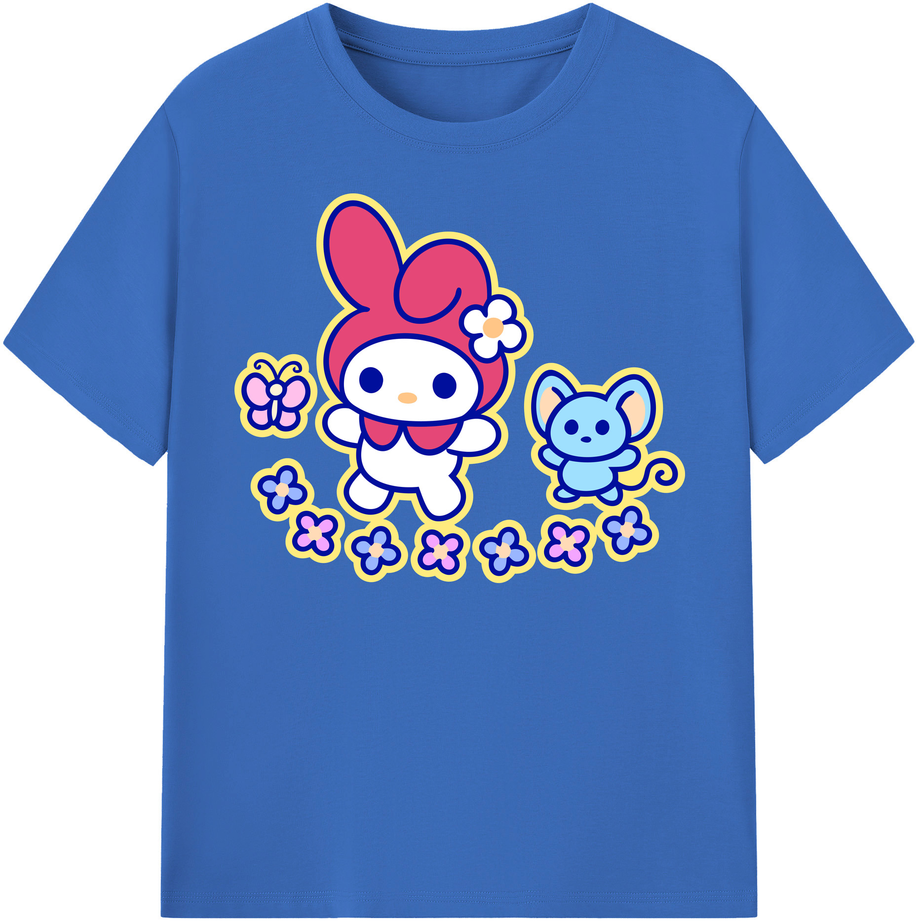（画像用） Hello Kitty ハローキティ 綿100％半袖Tシャツ（フロントプリント）