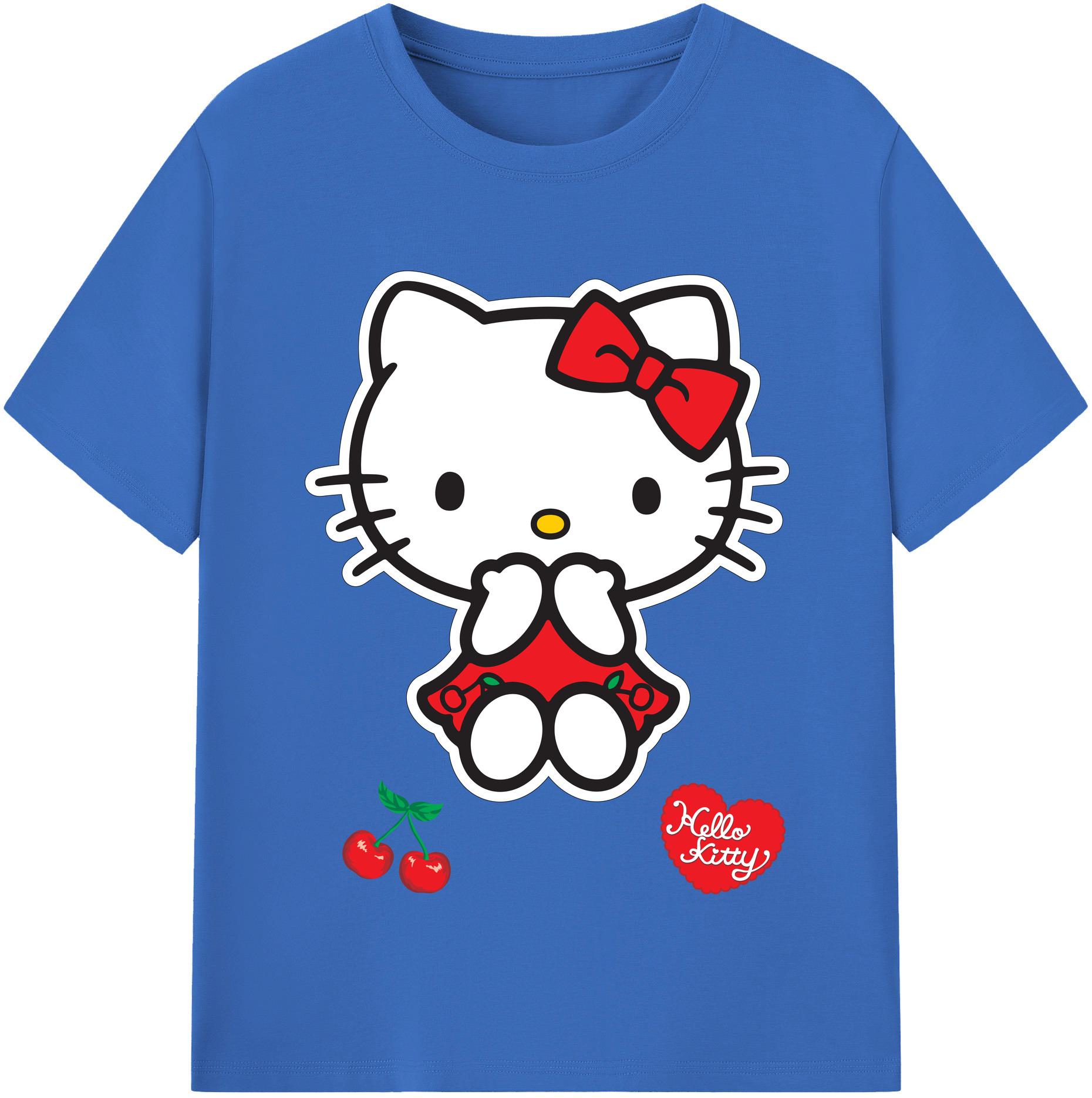 （画像用） Hello Kitty ハローキティ 綿100％半袖Tシャツ（フロントプリント）