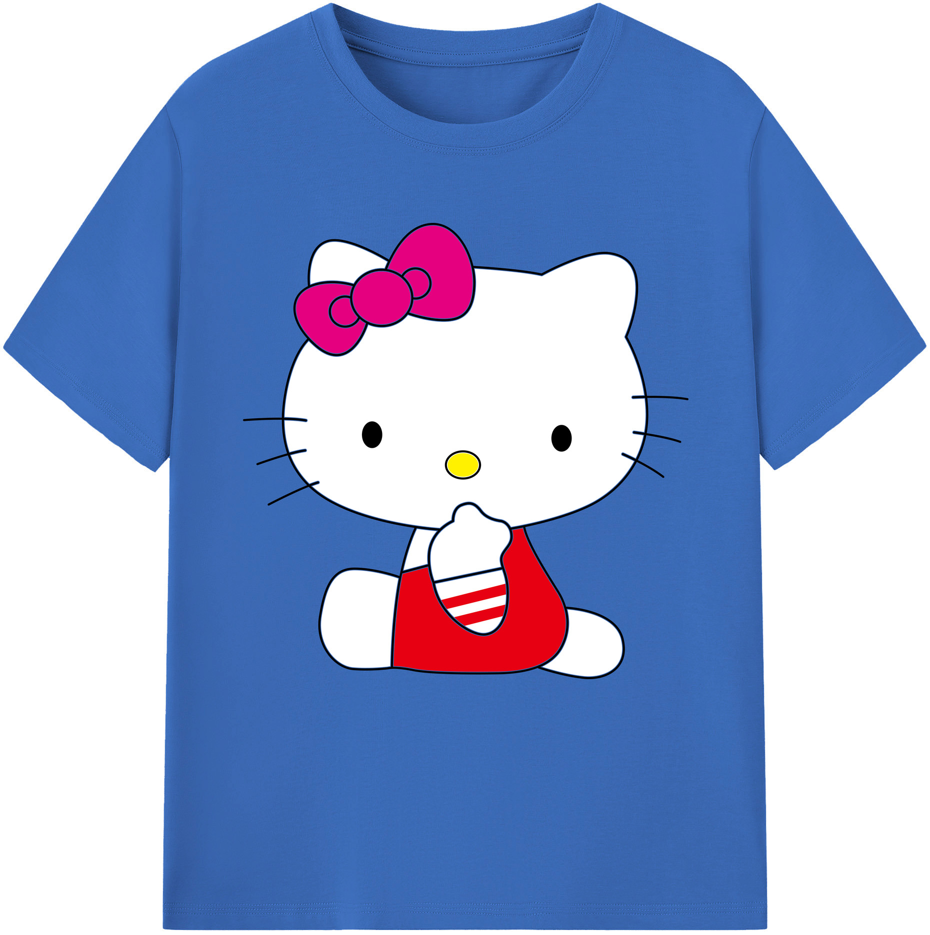 （画像用） Hello Kitty ハローキティ 綿100％半袖Tシャツ（フロントプリント）