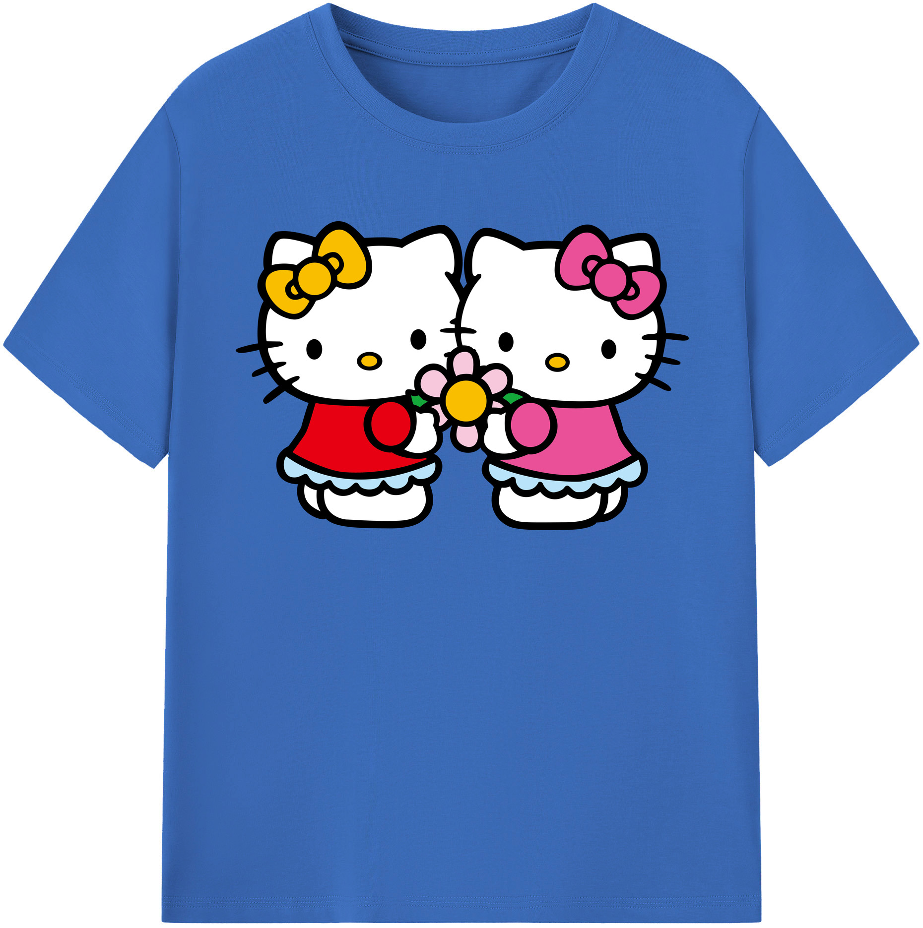 （画像用） Hello Kitty ハローキティ 綿100％半袖Tシャツ（フロントプリント）