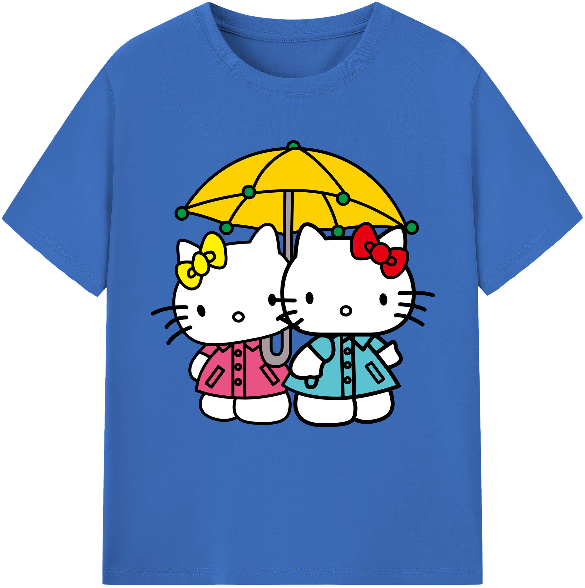 （画像用） Hello Kitty ハローキティ 綿100％半袖Tシャツ（フロントプリント）