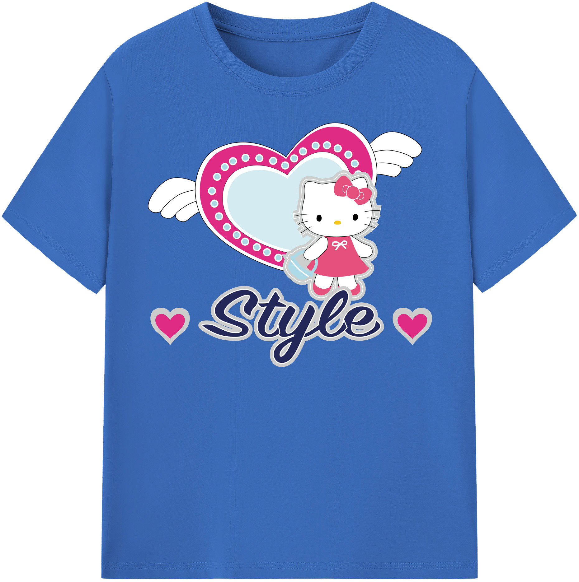 （画像用） Hello Kitty ハローキティ 綿100％半袖Tシャツ（フロントプリント）