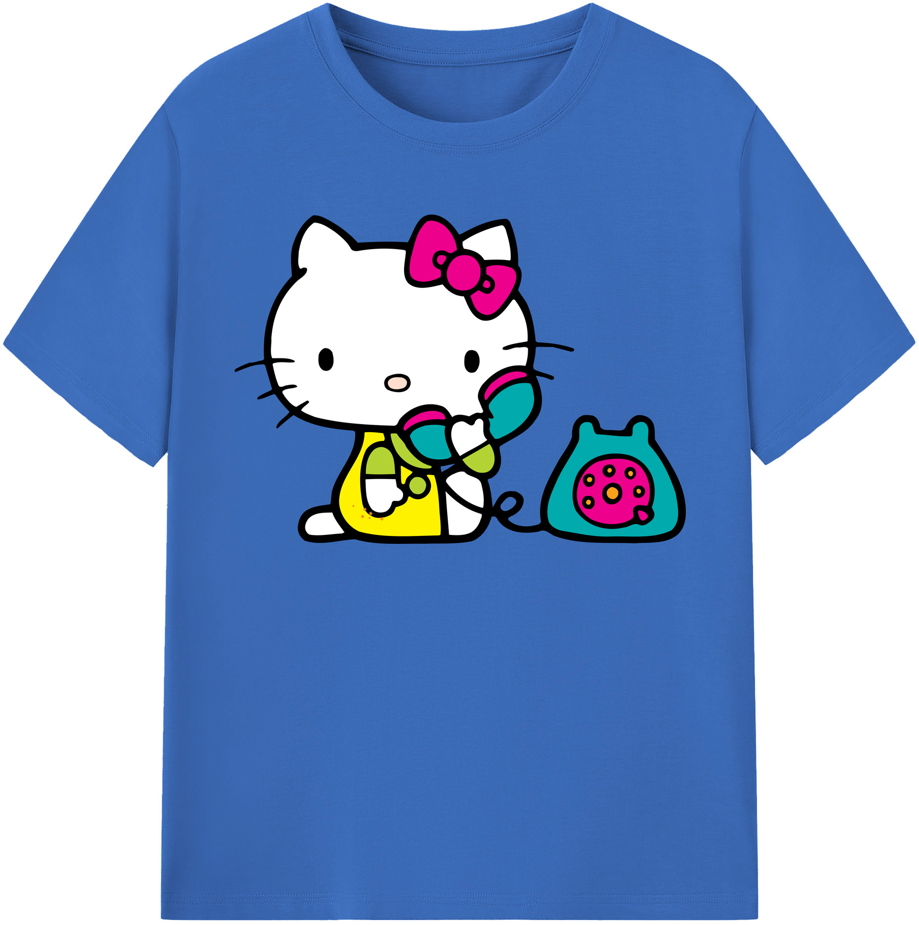 （画像用） Hello Kitty ハローキティ 綿100％半袖Tシャツ（フロントプリント）