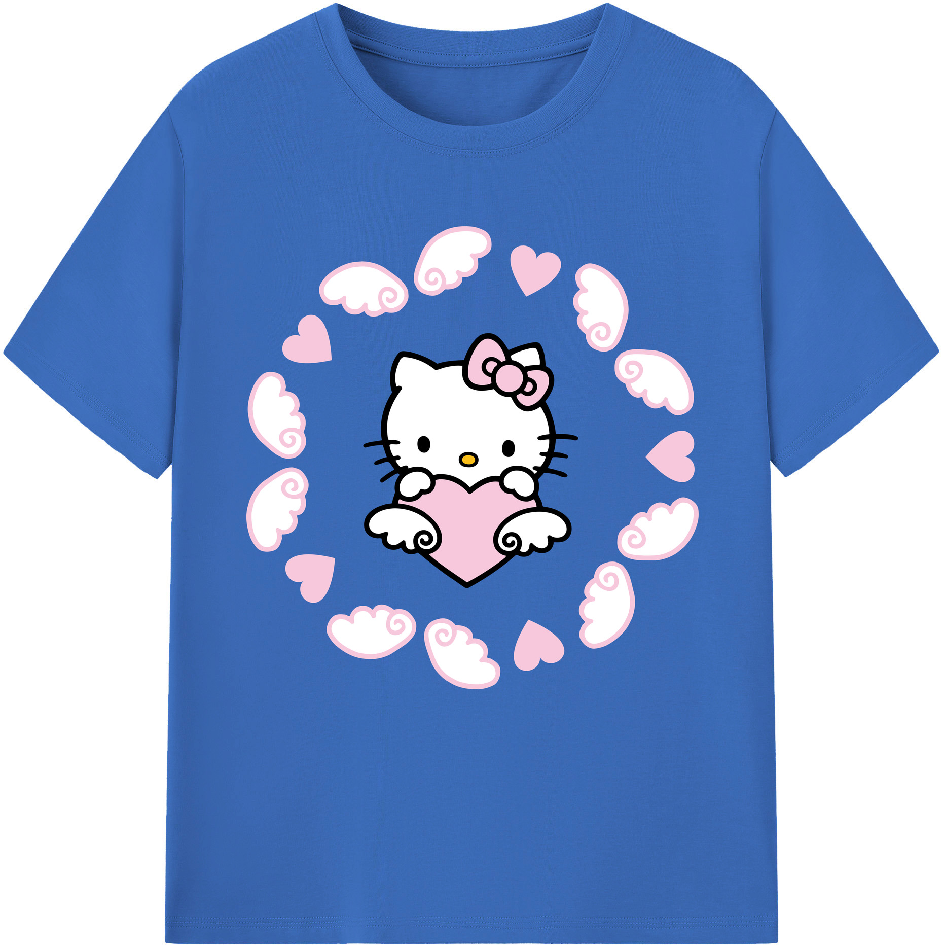 （画像用） Hello Kitty ハローキティ 綿100％半袖Tシャツ（フロントプリント）