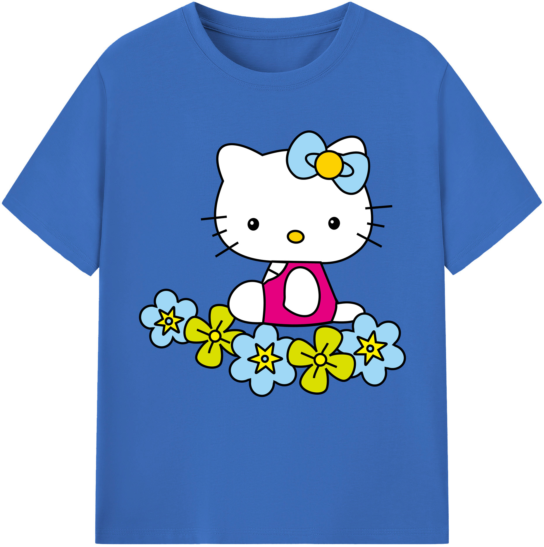 （画像用） Hello Kitty ハローキティ 綿100％半袖Tシャツ（フロントプリント）
