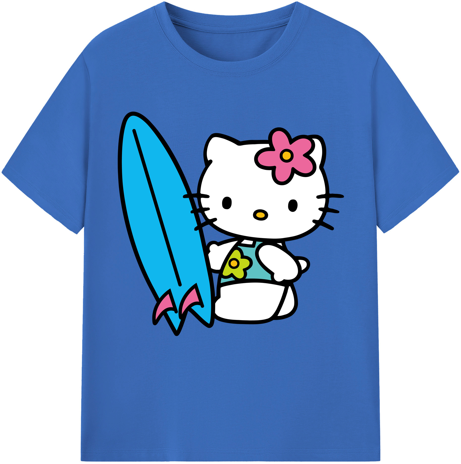 （画像用） Hello Kitty ハローキティ 綿100％半袖Tシャツ（フロントプリント）