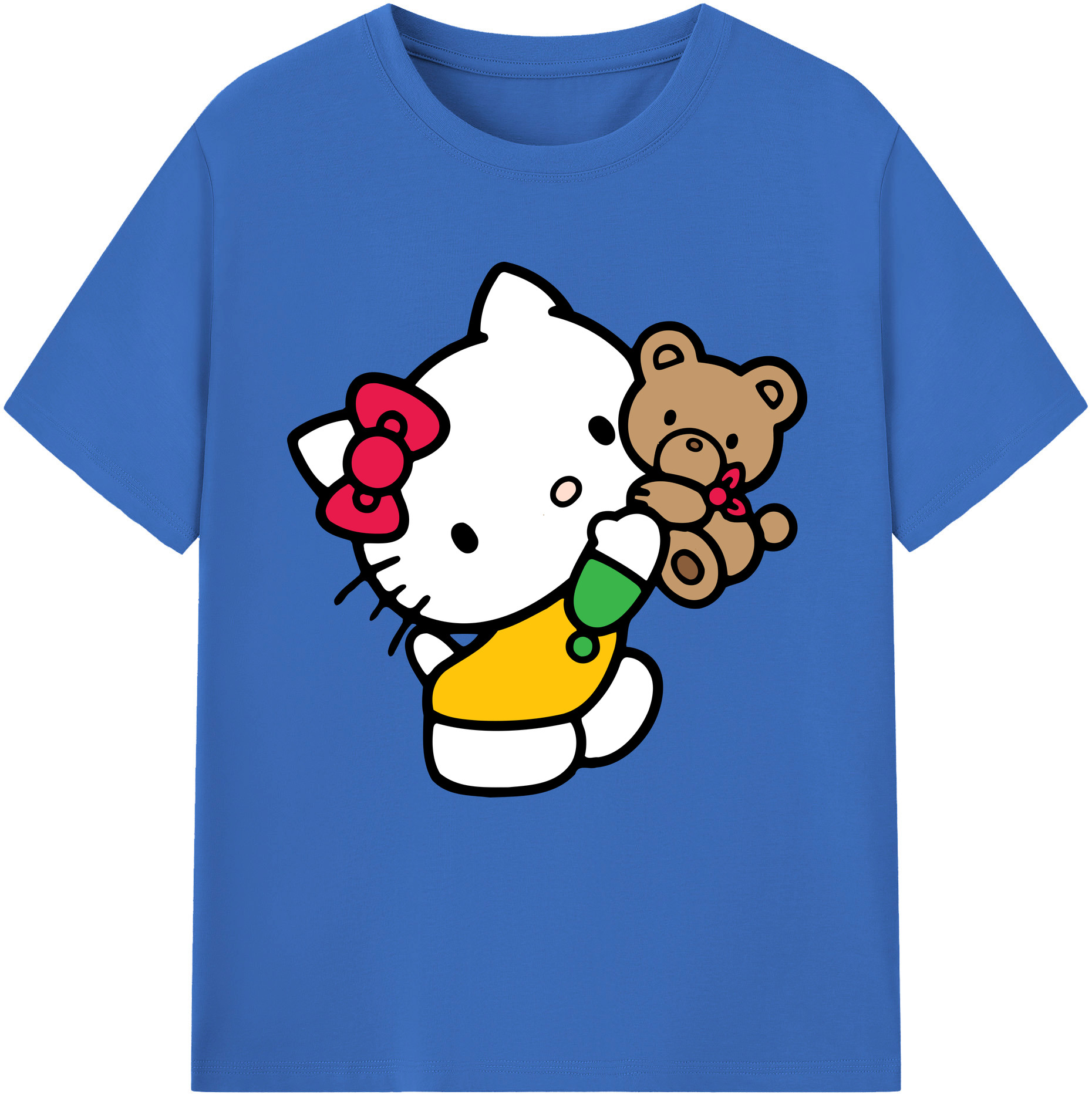 （画像用） Hello Kitty ハローキティ 綿100％半袖Tシャツ（フロントプリント）