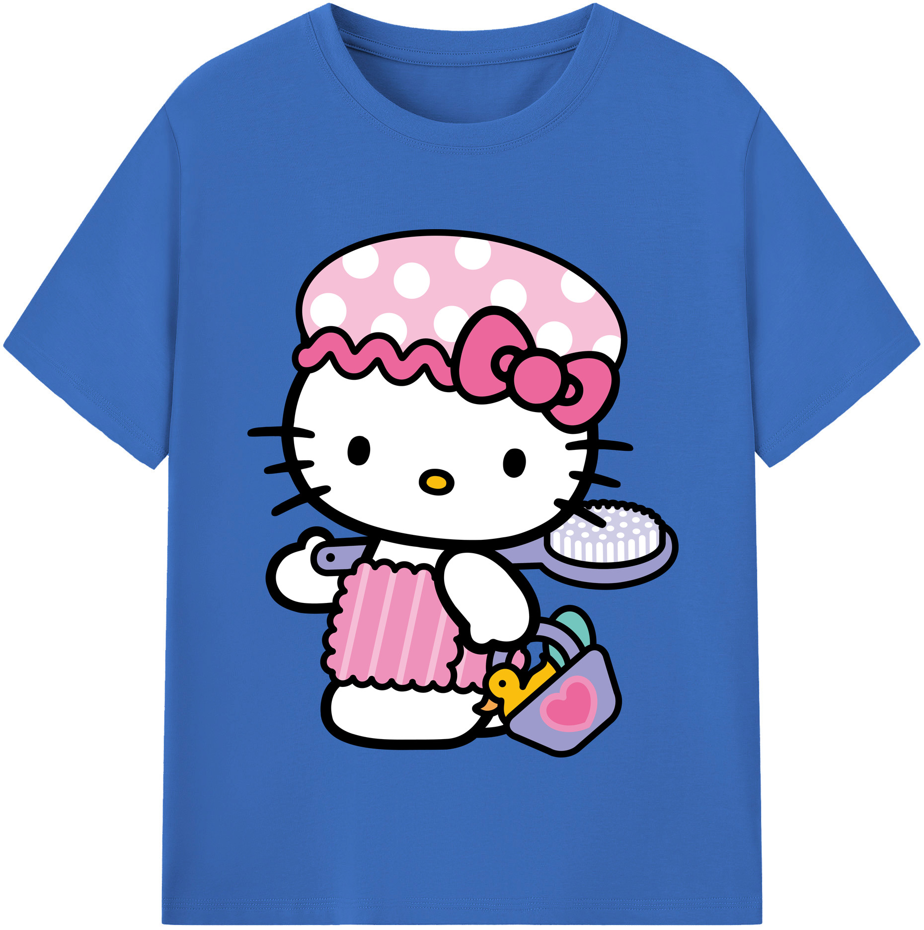 （画像用） Hello Kitty ハローキティ 綿100％半袖Tシャツ（フロントプリント）