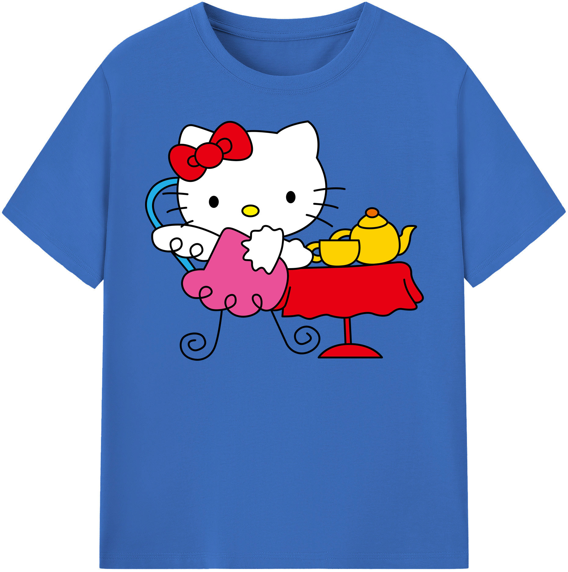 （画像用） Hello Kitty ハローキティ 綿100％半袖Tシャツ（フロントプリント）