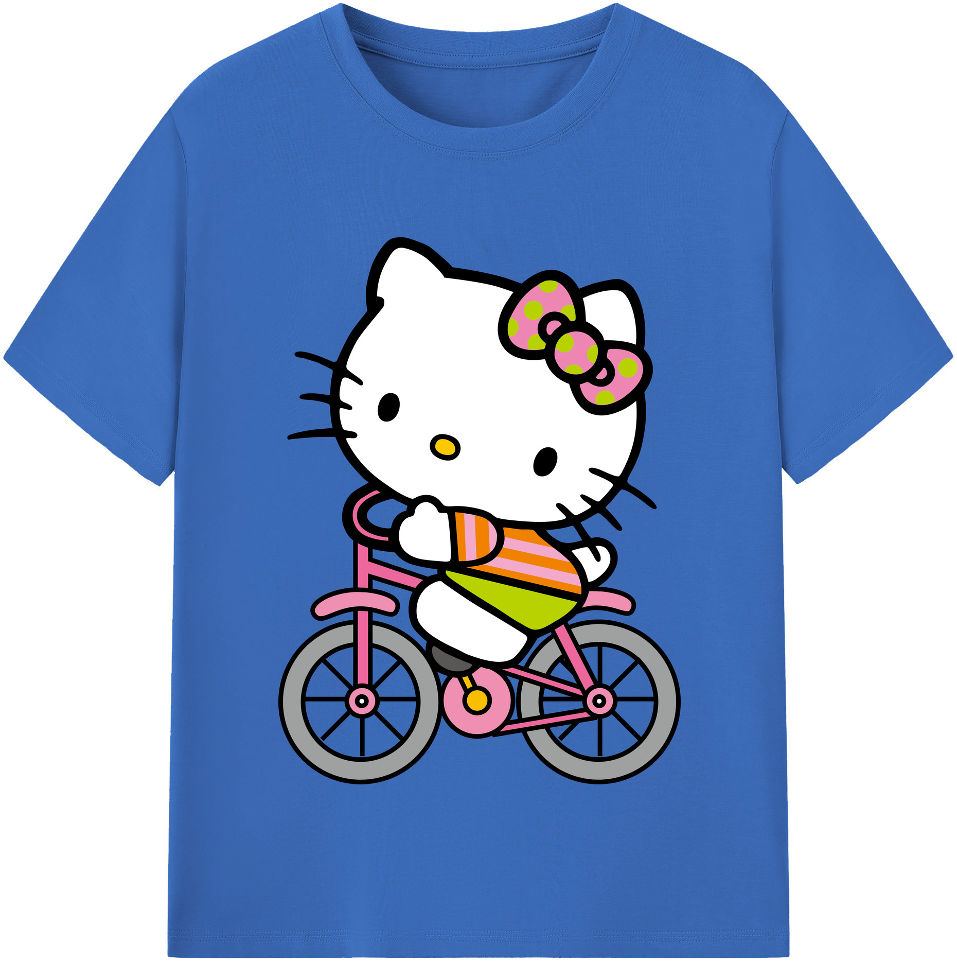 （画像用） Hello Kitty ハローキティ 綿100％半袖Tシャツ（フロントプリント）