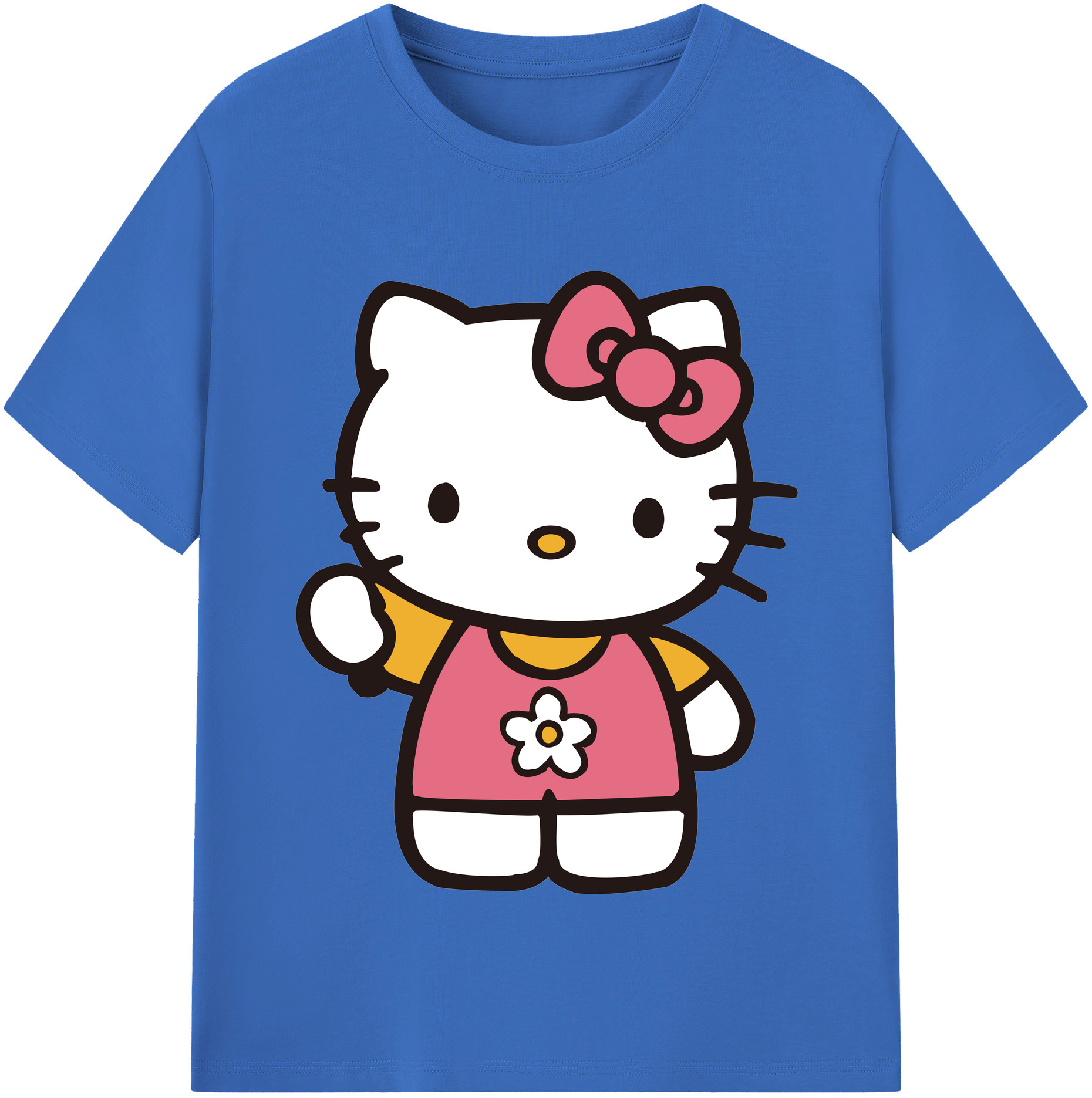 （画像用） Hello Kitty ハローキティ 綿100％半袖Tシャツ（フロントプリント）