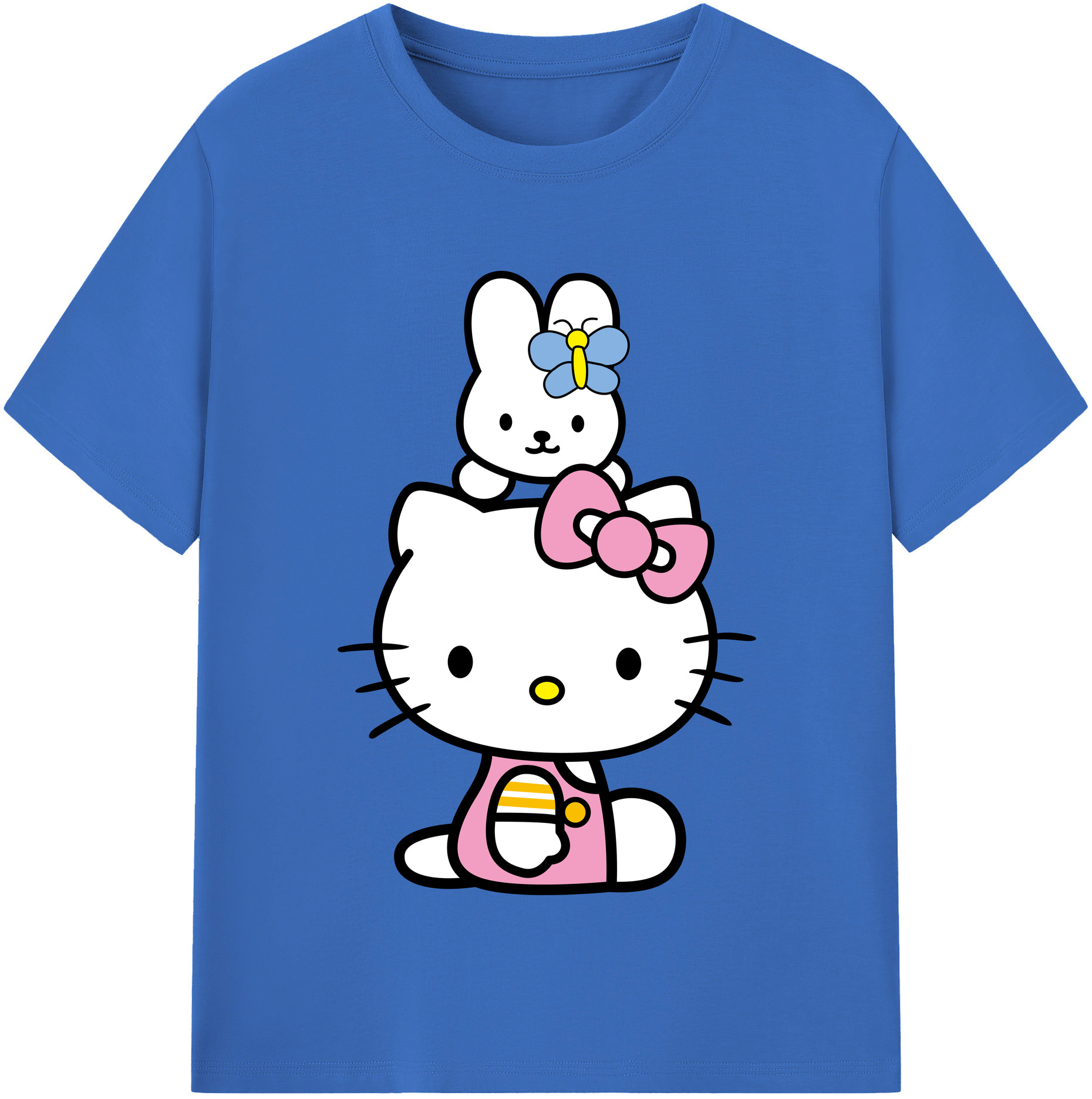 （画像用） Hello Kitty ハローキティ 綿100％半袖Tシャツ（フロントプリント）