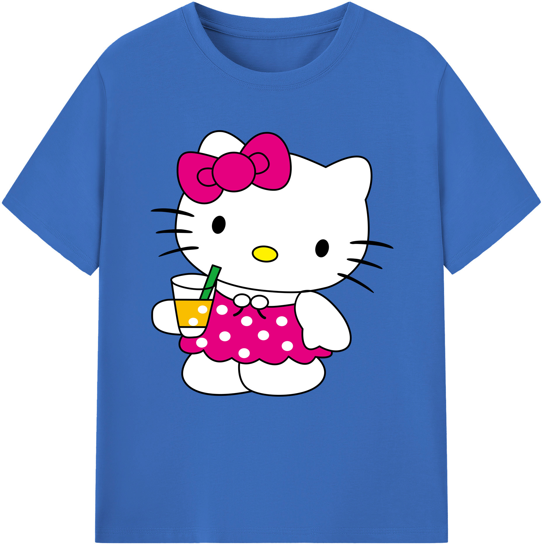 （画像用） Hello Kitty ハローキティ 綿100％半袖Tシャツ（フロントプリント）