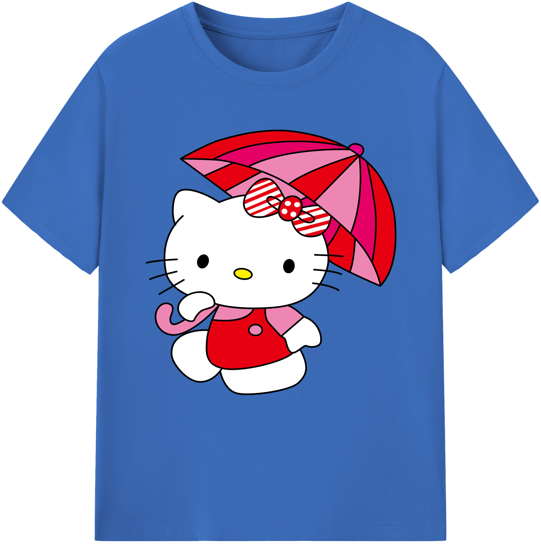 （画像用） Hello Kitty ハローキティ 綿100％半袖Tシャツ（フロントプリント）