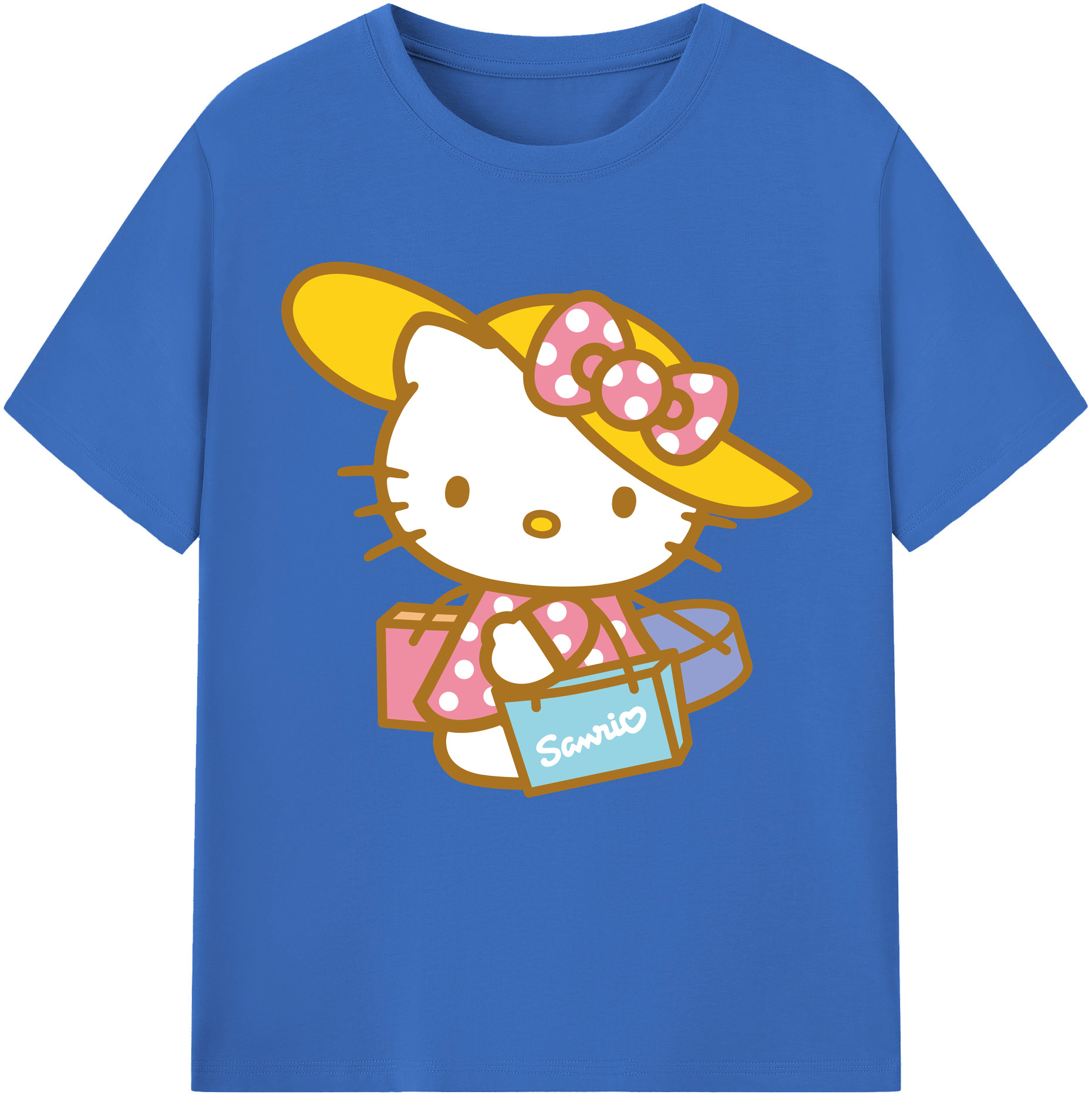 （画像用） Hello Kitty ハローキティ 綿100％半袖Tシャツ（フロントプリント）