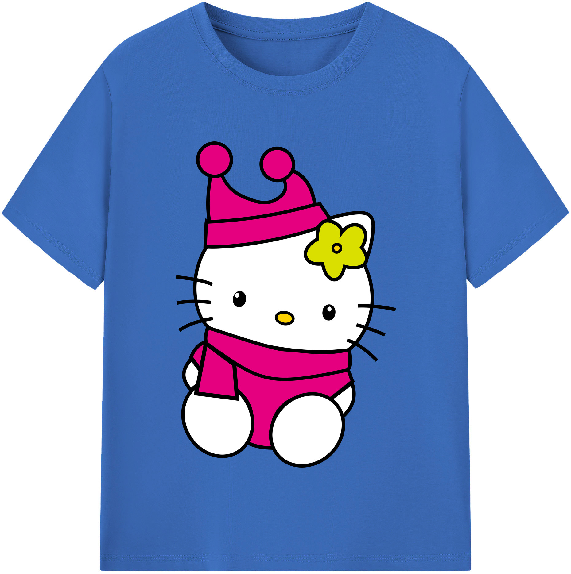 （画像用） Hello Kitty ハローキティ 綿100％半袖Tシャツ（フロントプリント）