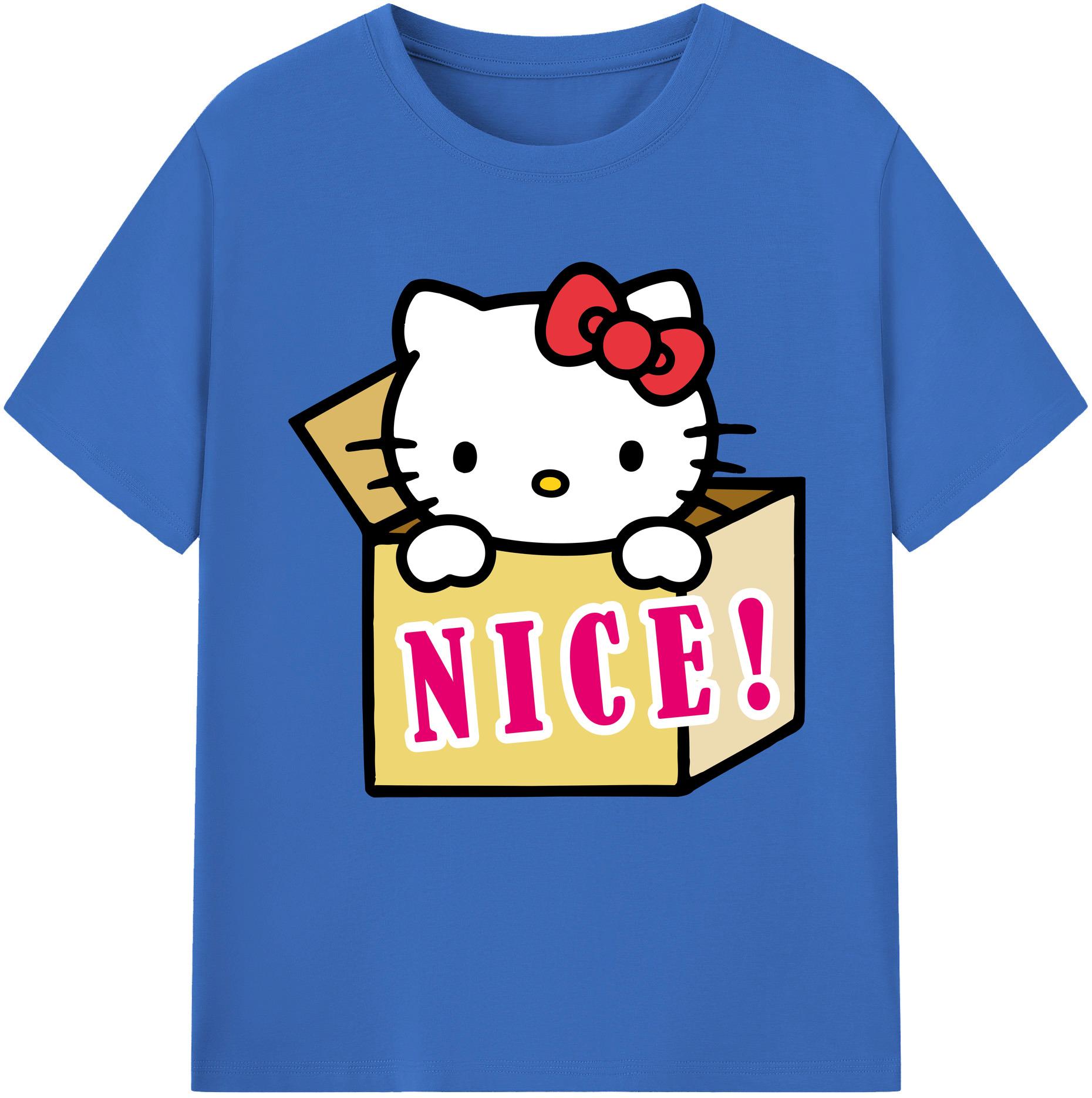（画像用） Hello Kitty ハローキティ 綿100％半袖Tシャツ（フロントプリント）